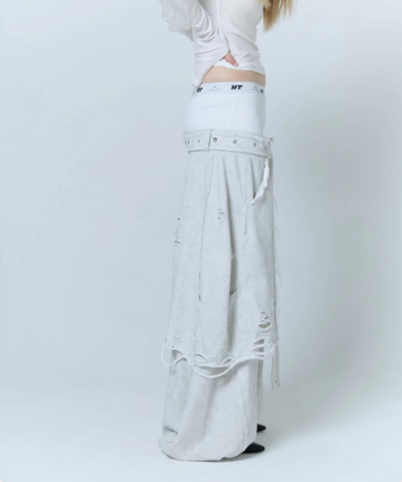 neith./ネイス/Boxer Destroyed Sweat Pants