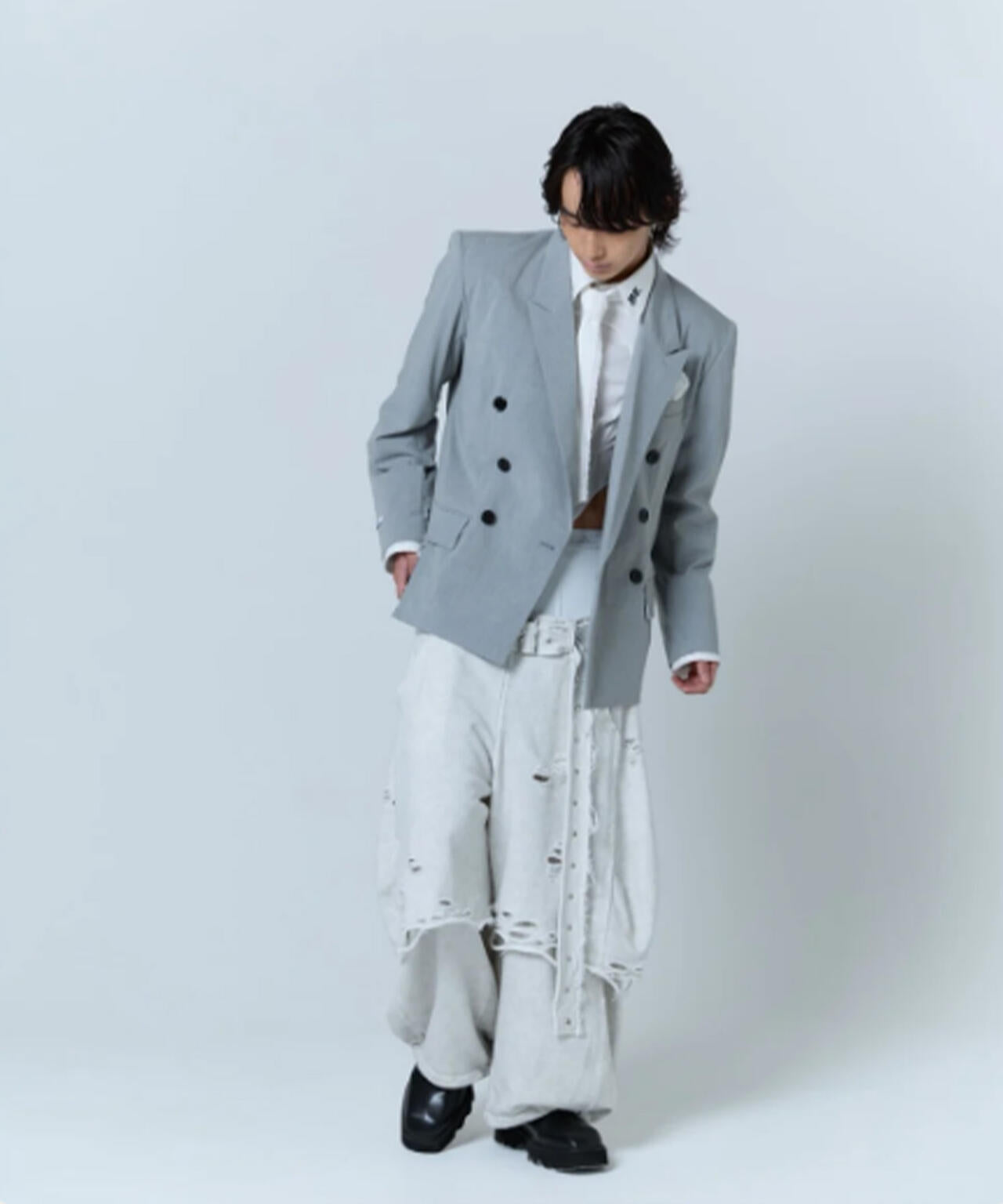 neith./ネイス/Boxer Destroyed Sweat Pants