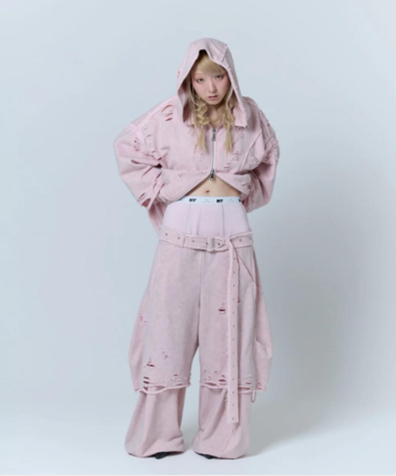 neith./ネイス/Boxer Destroyed Sweat Pants