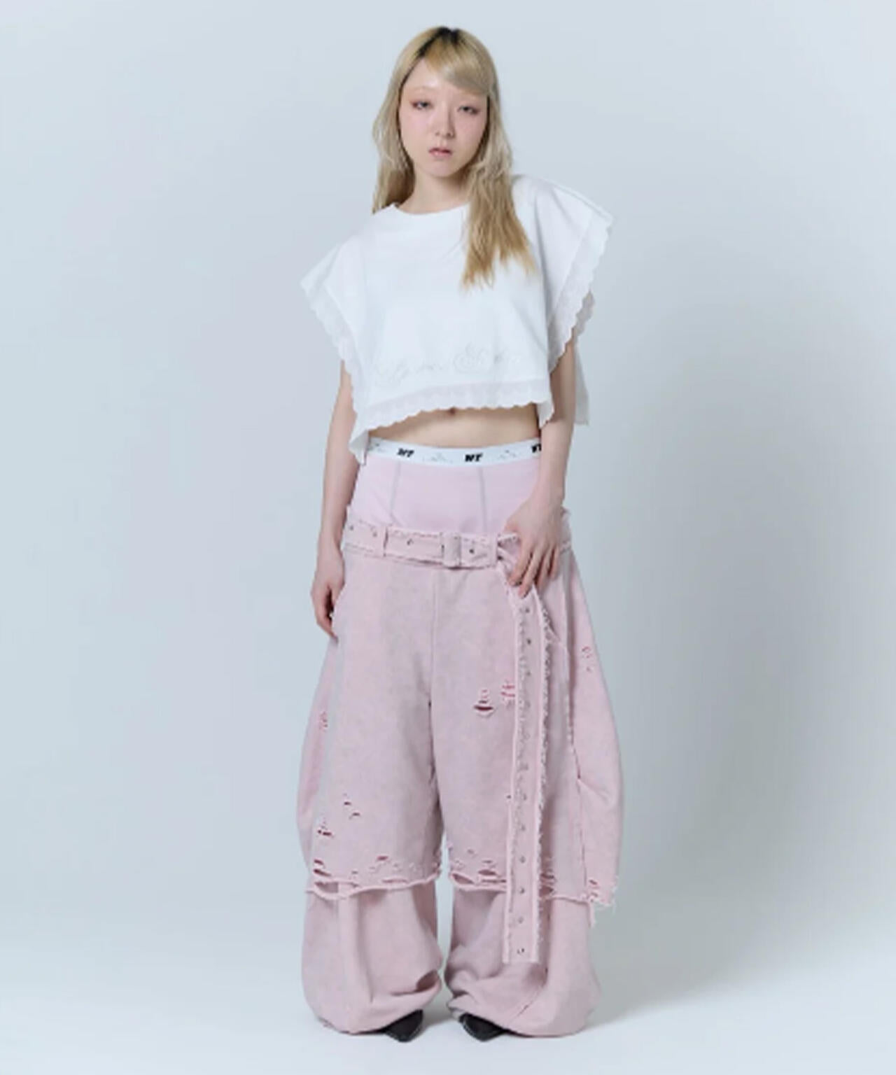 neith./ネイス/Boxer Destroyed Sweat Pants