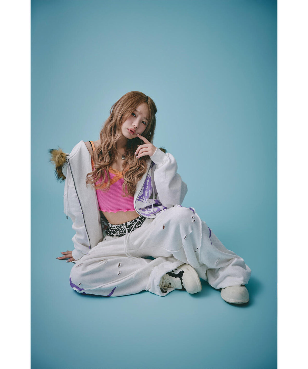 GALFY/ガルフィー/×松本いちか 小悪魔犬ダブルウエストパンツ