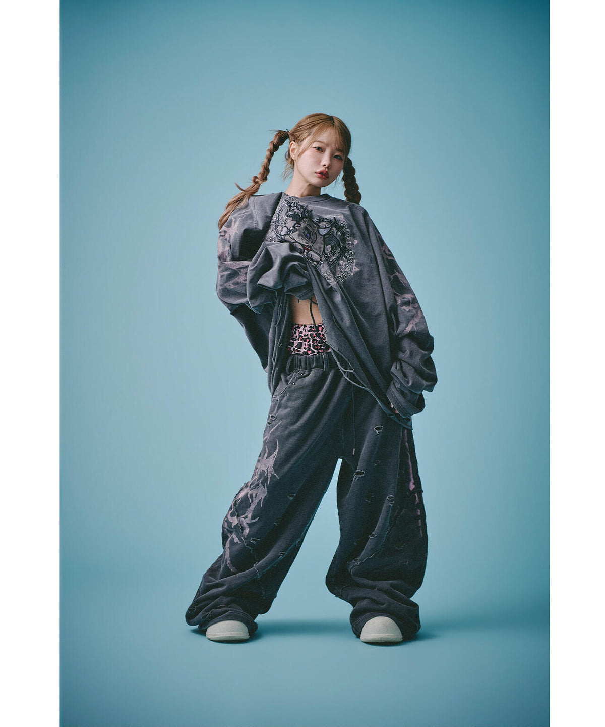 GALFY/ガルフィー/×松本いちか 小悪魔犬ダブルウエストパンツ