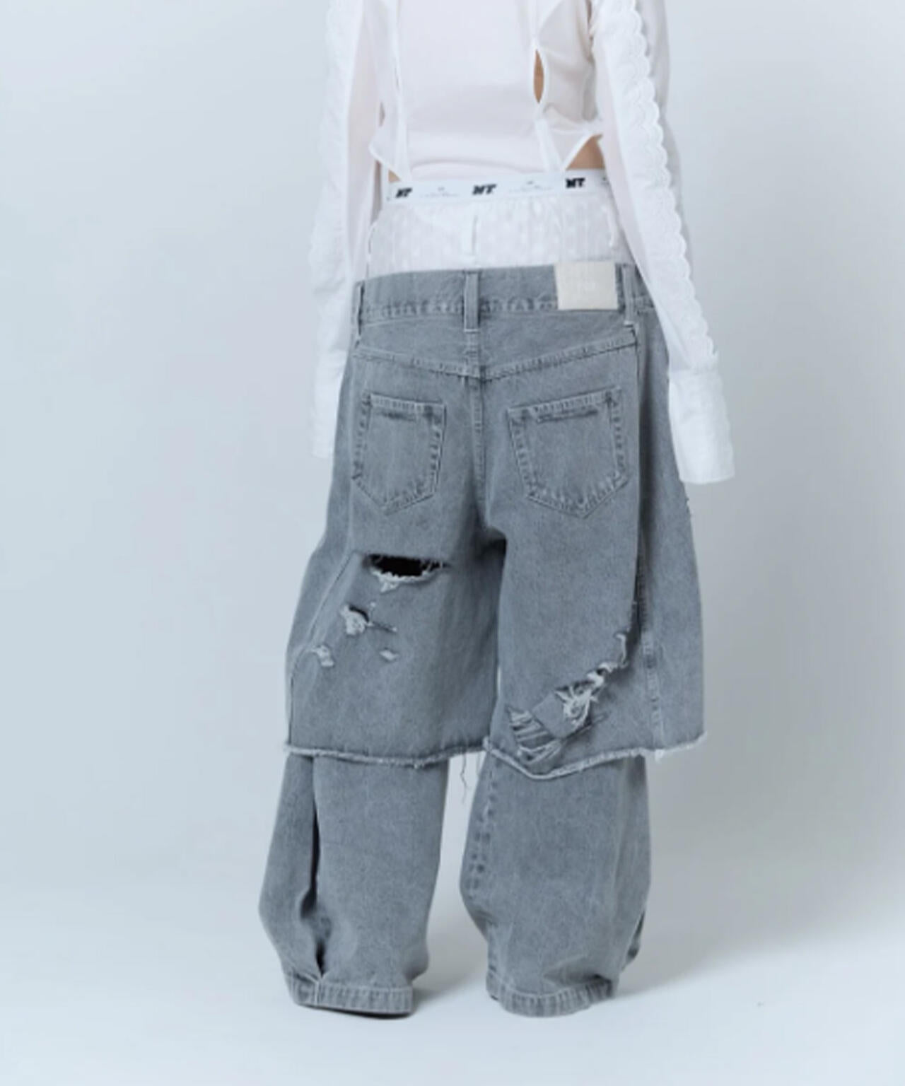neith./ネイス/Destroyed Denim and Leg cover