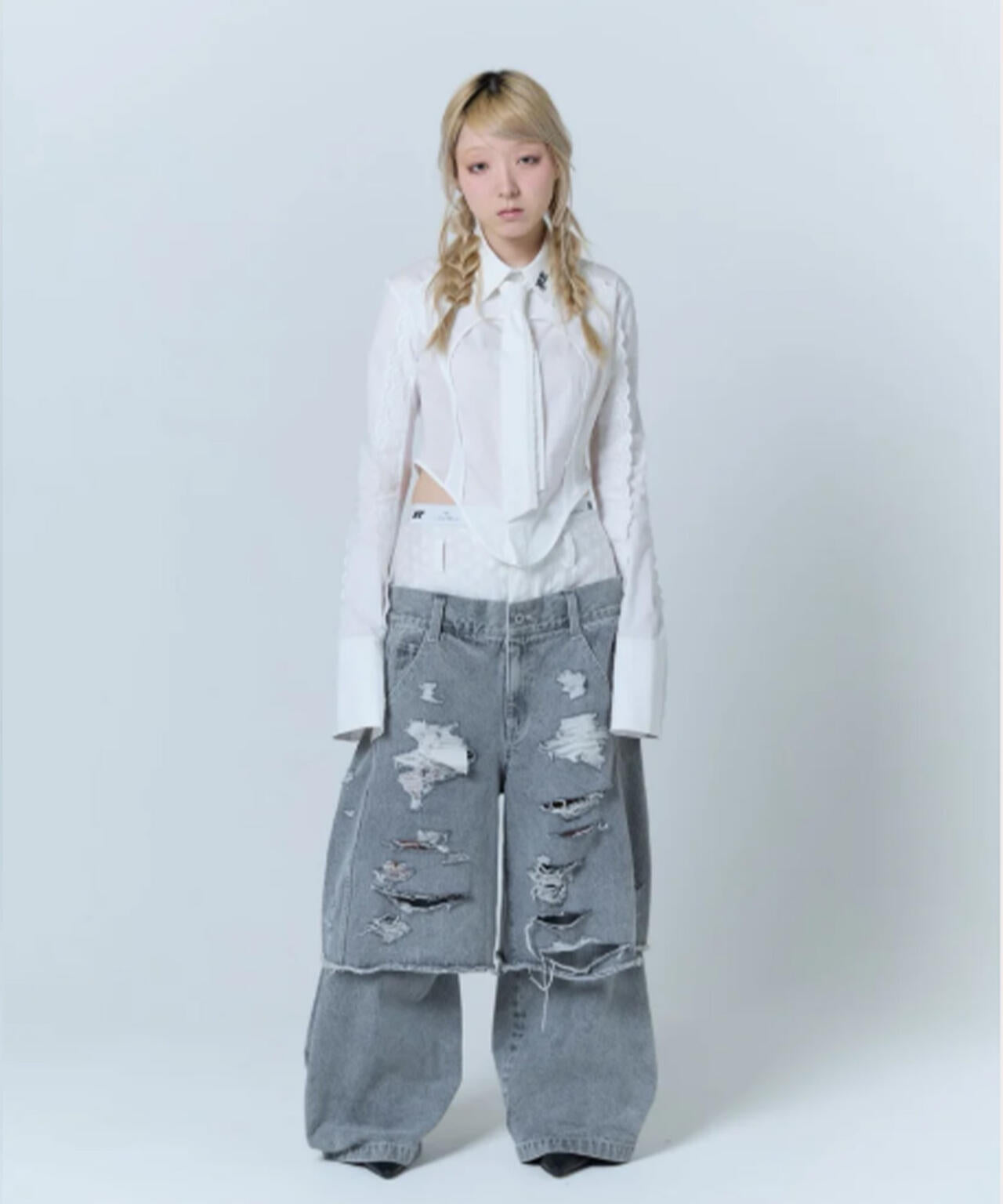 neith./ネイス/Destroyed Denim and Leg cover