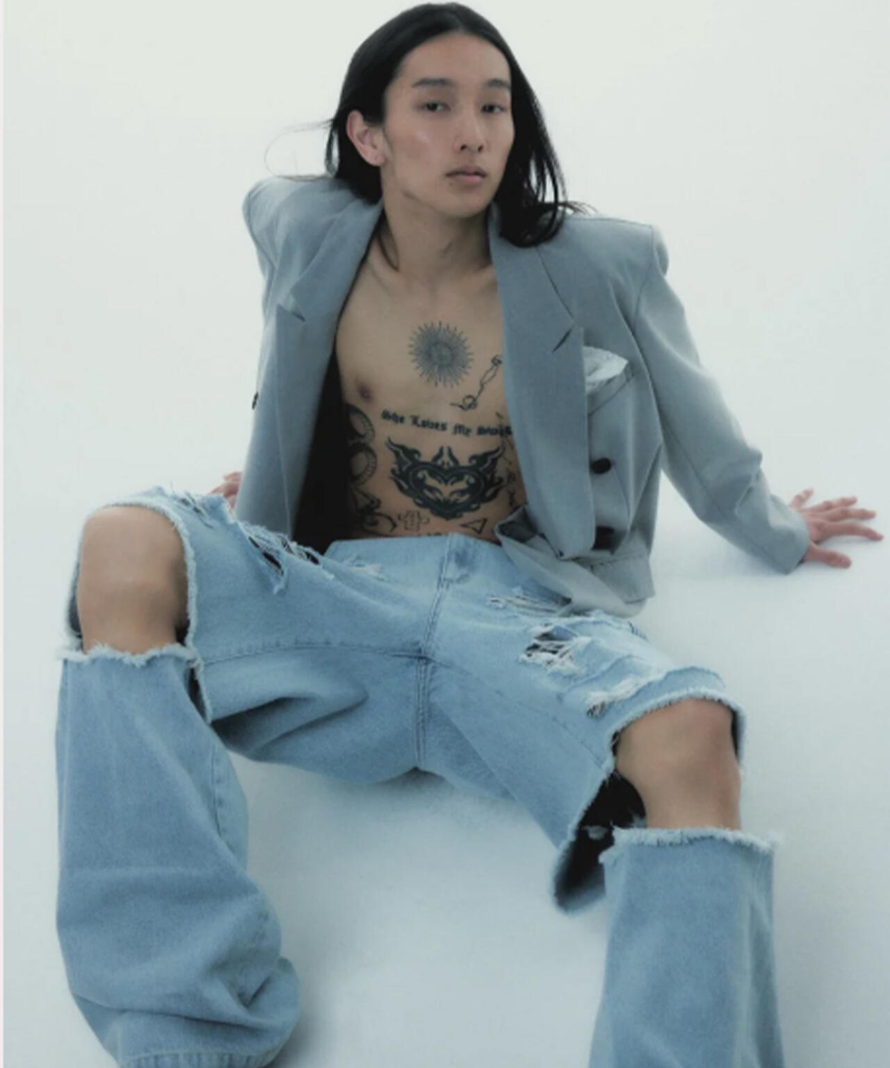 neith./ネイス/Destroyed Denim and Leg cover