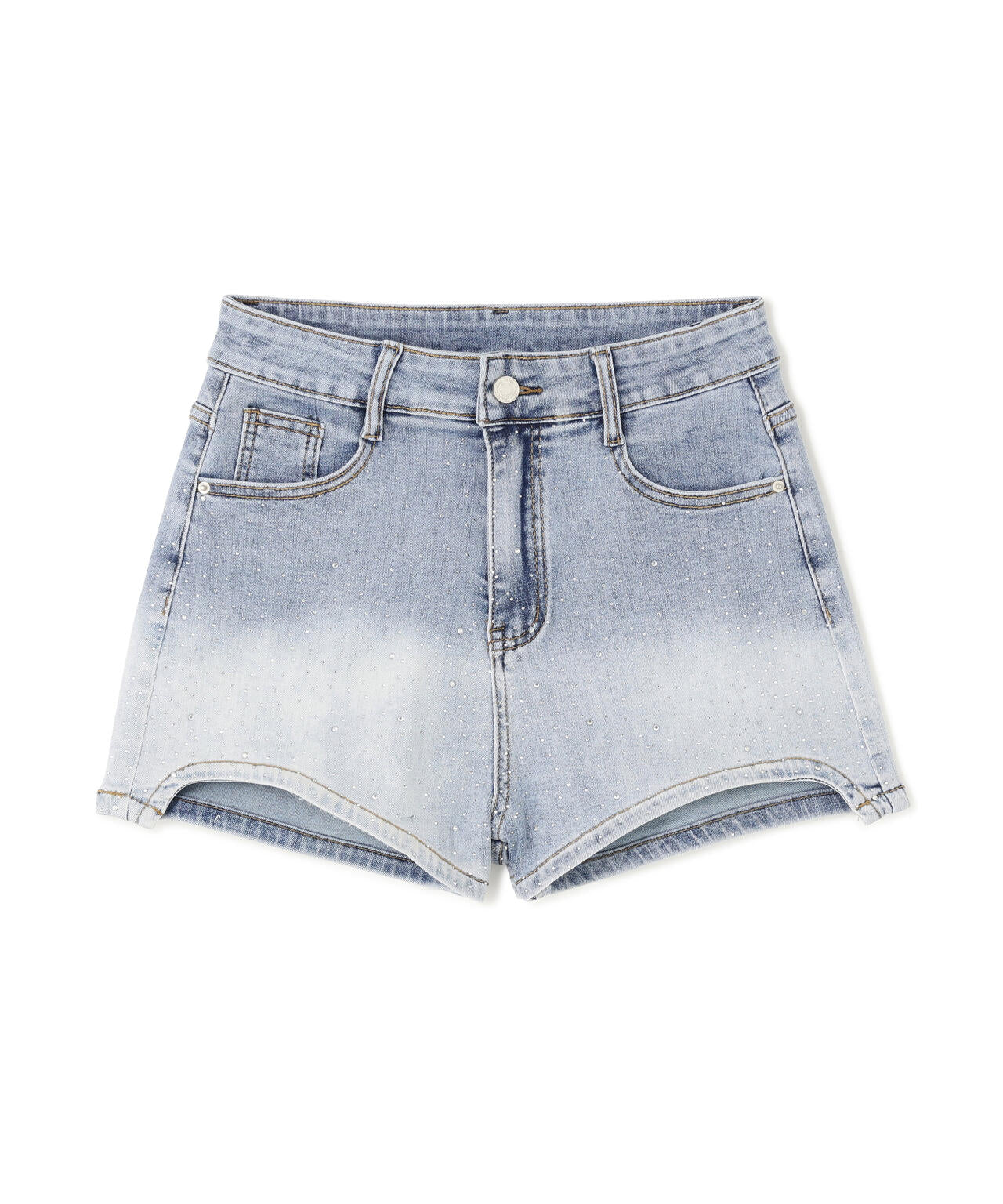MAVYTH/メヴィス/RHINESTONE FADED DENIM SHORTS