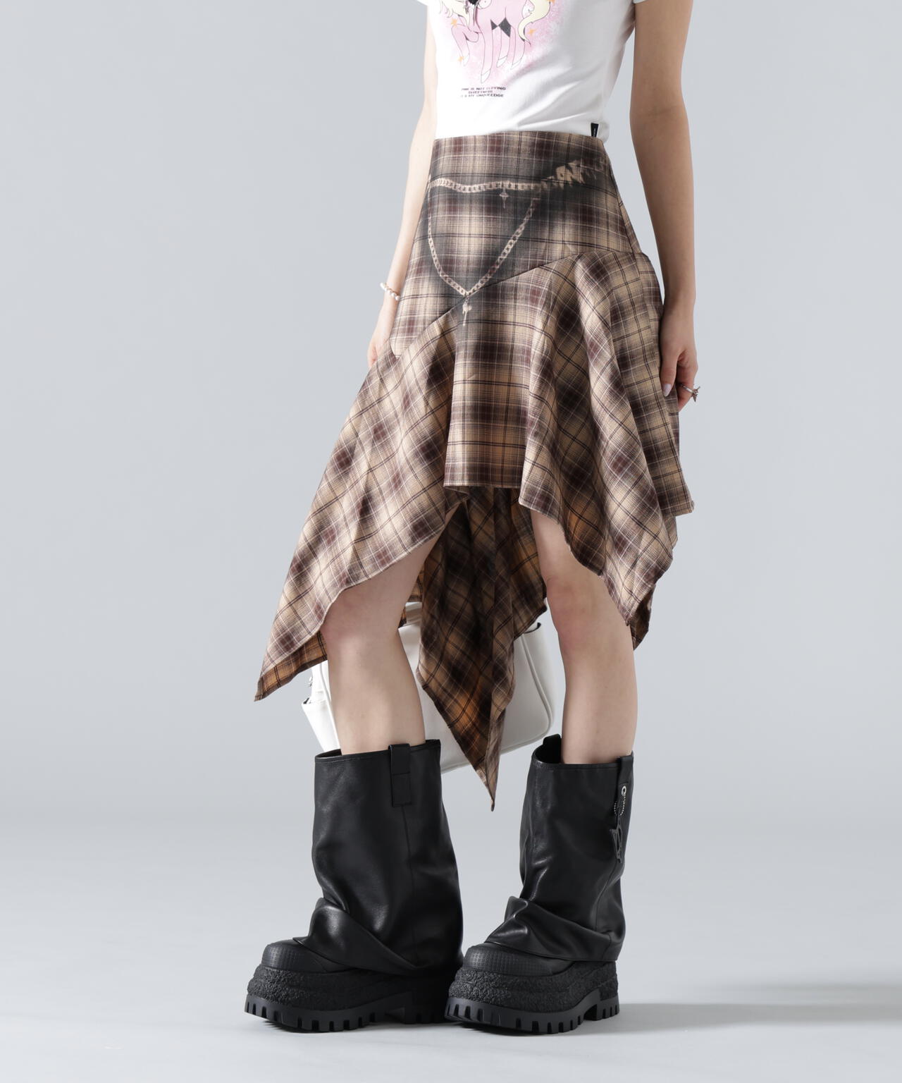 MAVYTH/メヴィス/TROMPEIL CHECK SKIRT