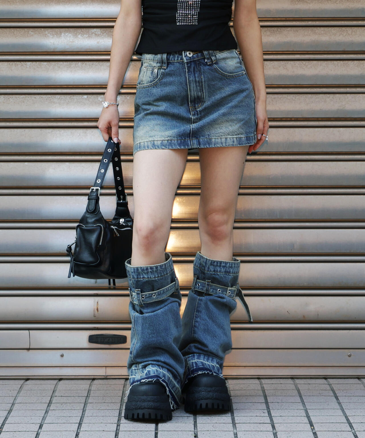 MAVYTH/メヴィス/DENIM SKIRT WITH LEG COVER