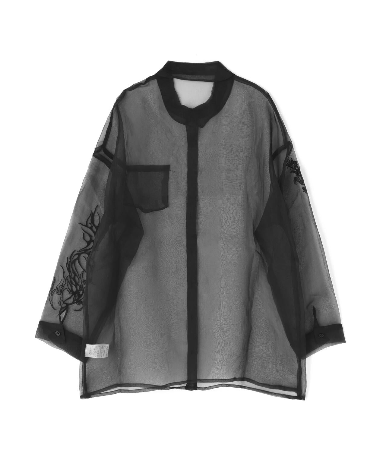 gibous/ギボス/tatoo sheer shirt