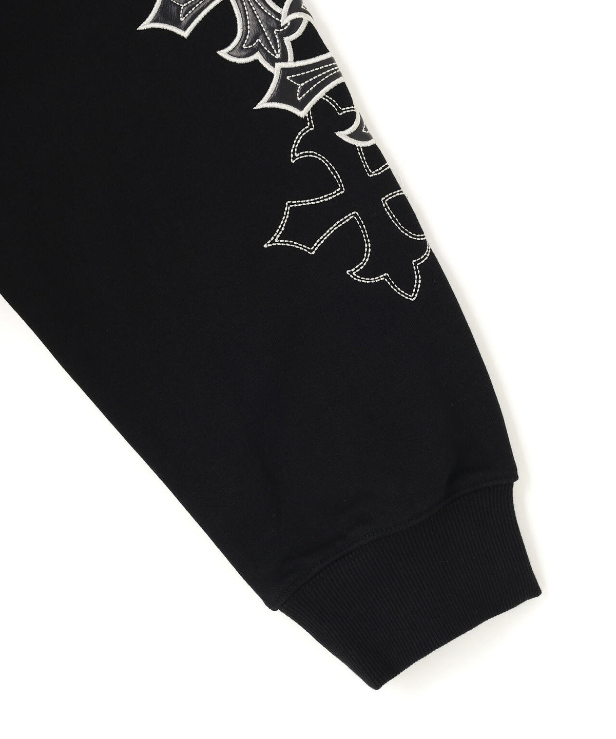 SUPPLIER/サプライヤー/Multiple Cross Leather Patch Zip Hoodie
