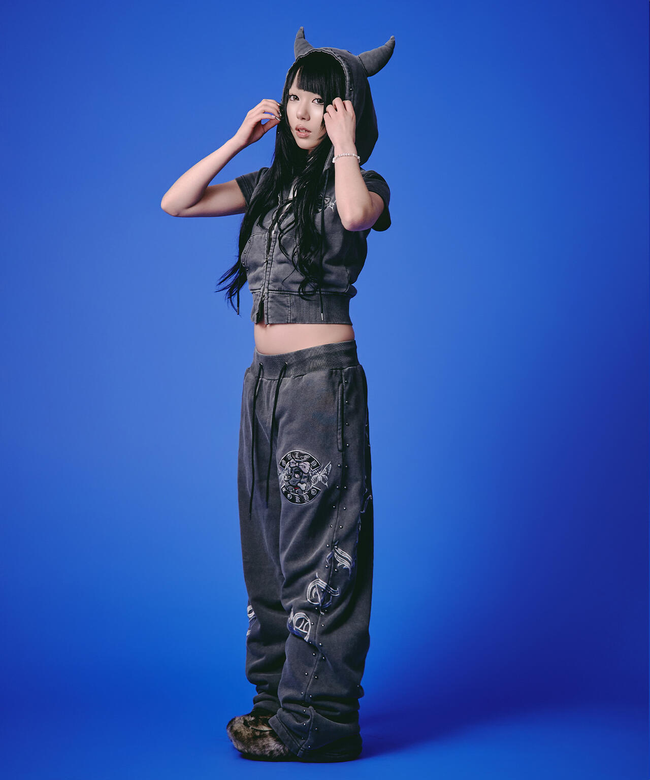 GALFY/ガルフィー/【LHP EXCLUSIVE】地雷ギャル フード半袖パーカー