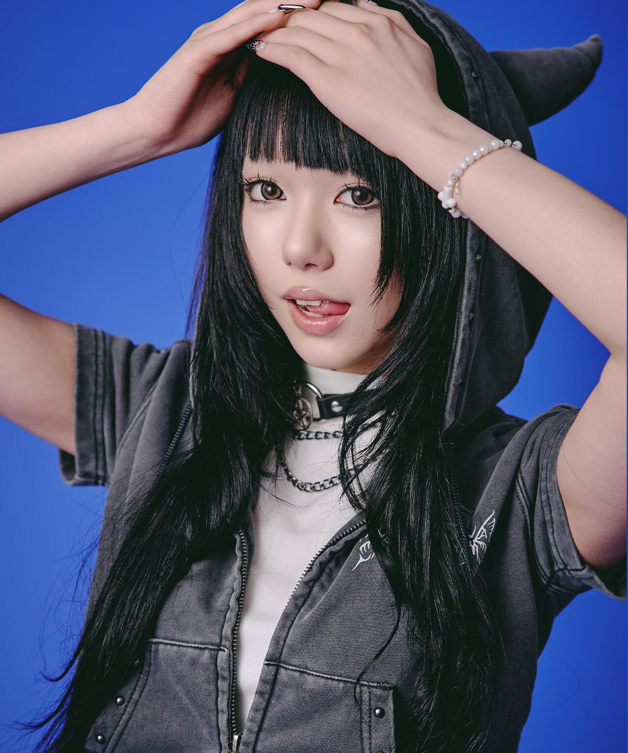GALFY/ガルフィー/【LHP EXCLUSIVE】地雷ギャル フード半袖パーカー