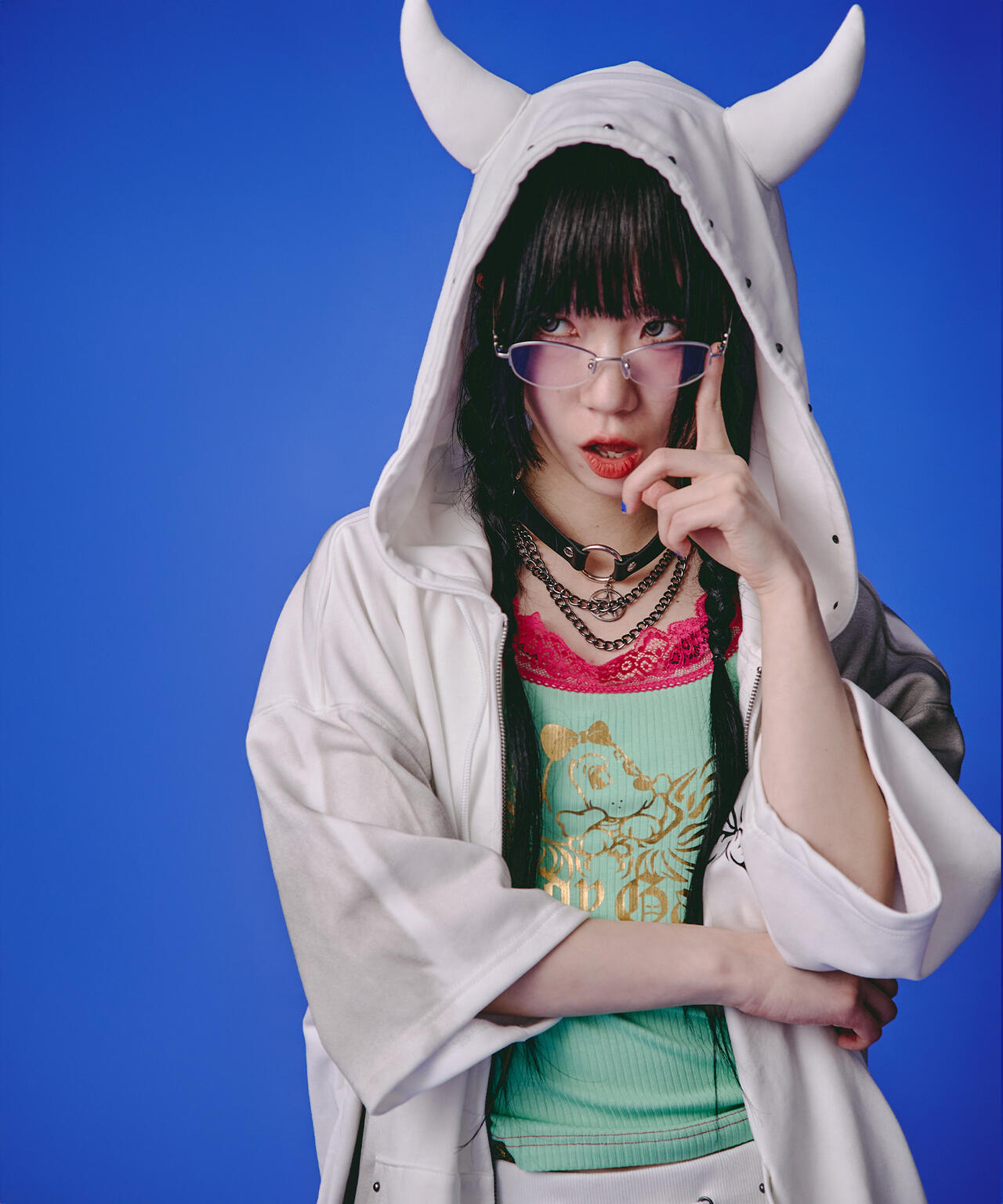 GALFY/ガルフィー/【LHP EXCLUSIVE】地雷ギャル フード半袖パーカー