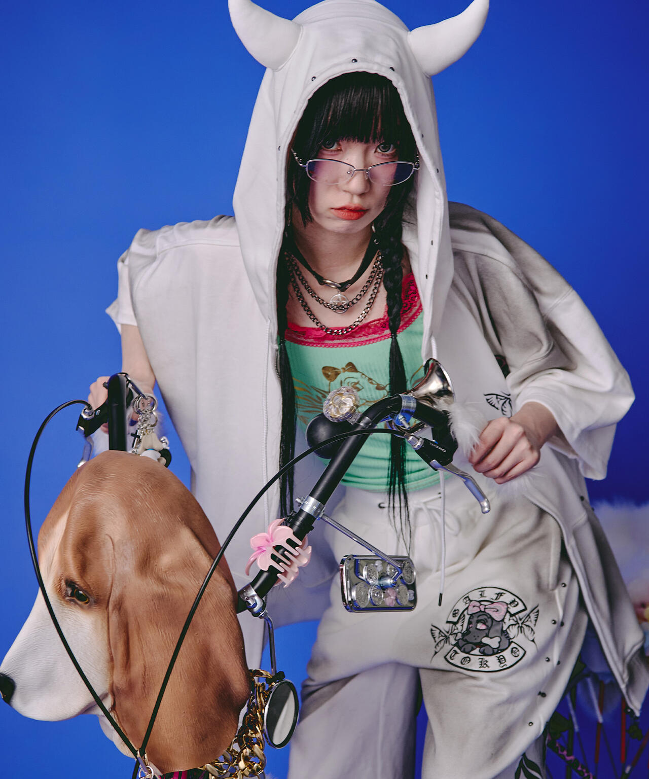 GALFY/ガルフィー/【LHP EXCLUSIVE】地雷ギャル フード半袖パーカー