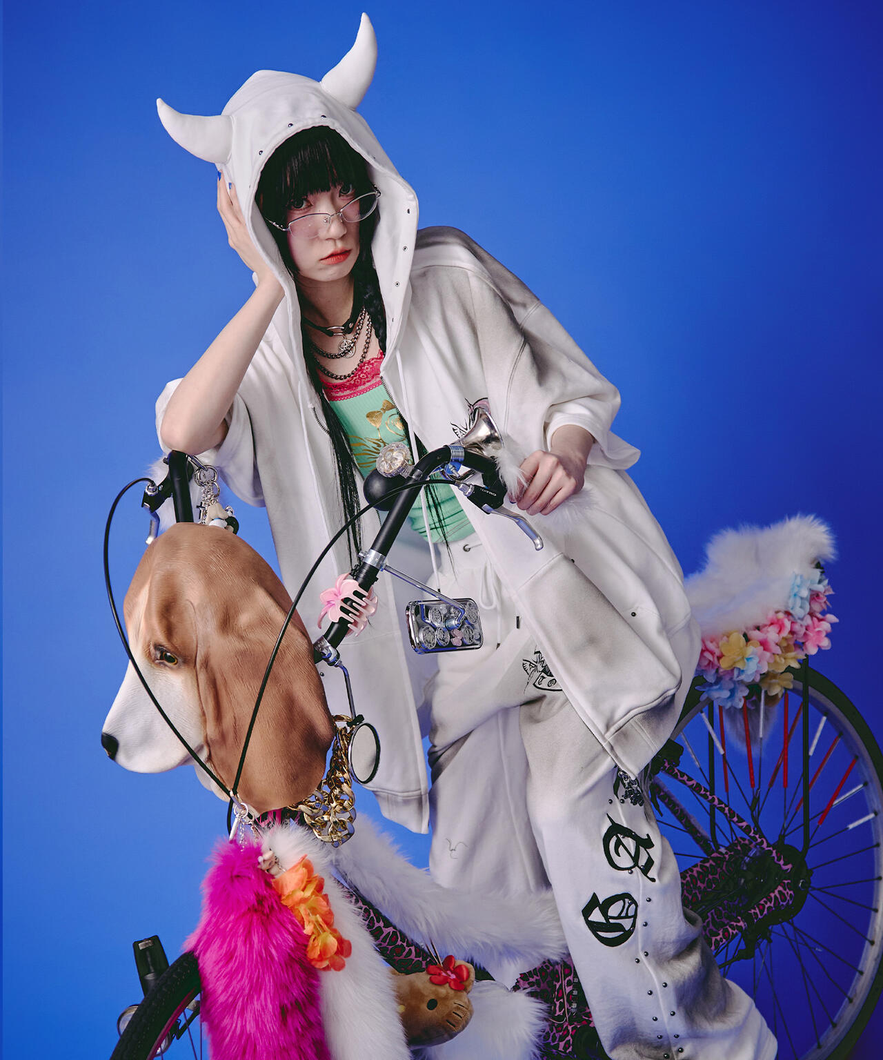 GALFY/ガルフィー/【LHP EXCLUSIVE】地雷ギャル フード半袖パーカー
