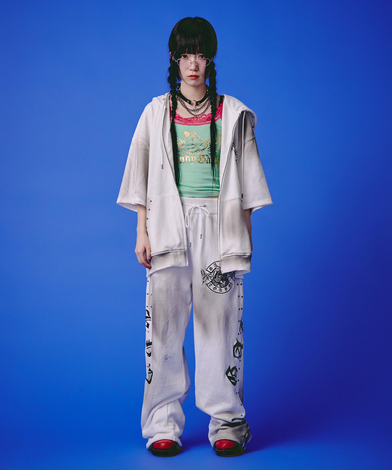 GALFY/ガルフィー/【LHP EXCLUSIVE】地雷ギャル フード半袖パーカー