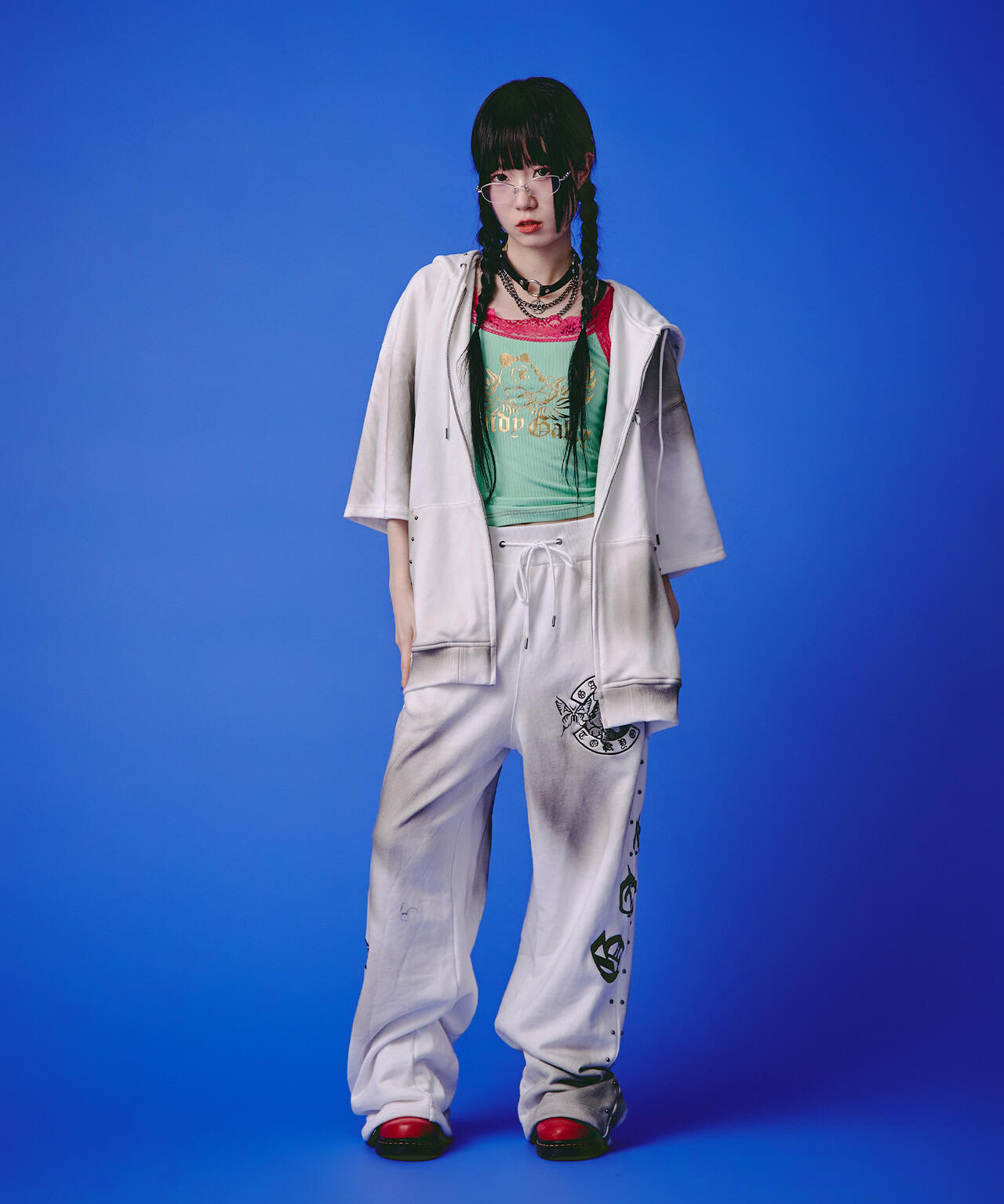 GALFY/ガルフィー/【LHP EXCLUSIVE】地雷ギャル フード半袖パーカー