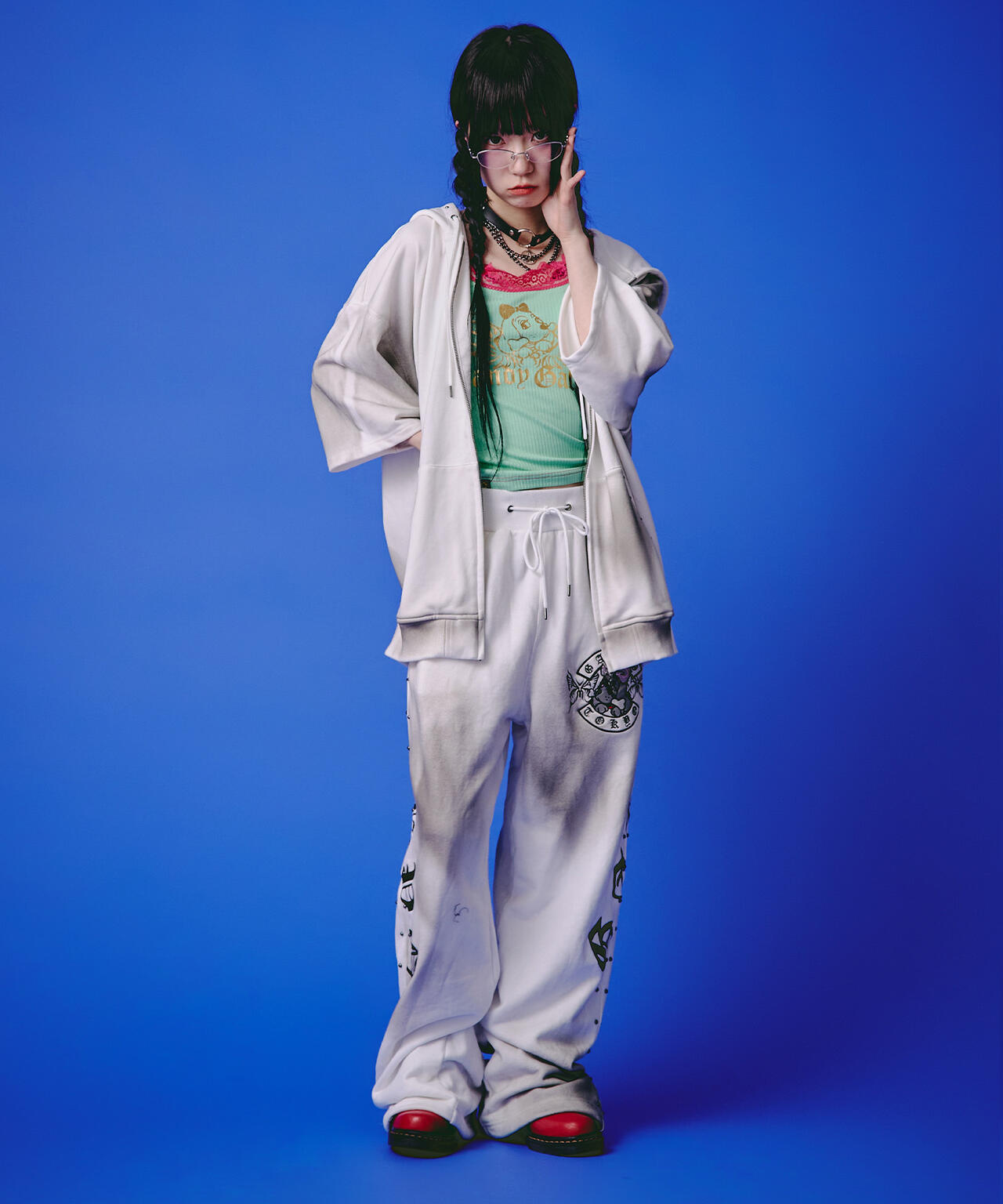 GALFY/ガルフィー/【LHP EXCLUSIVE】地雷ギャル フード半袖パーカー