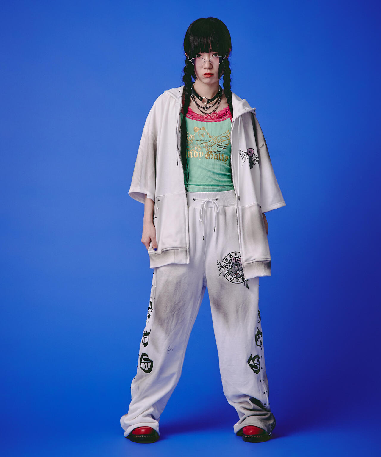 GALFY/ガルフィー/【LHP EXCLUSIVE】地雷ギャル フード半袖パーカー