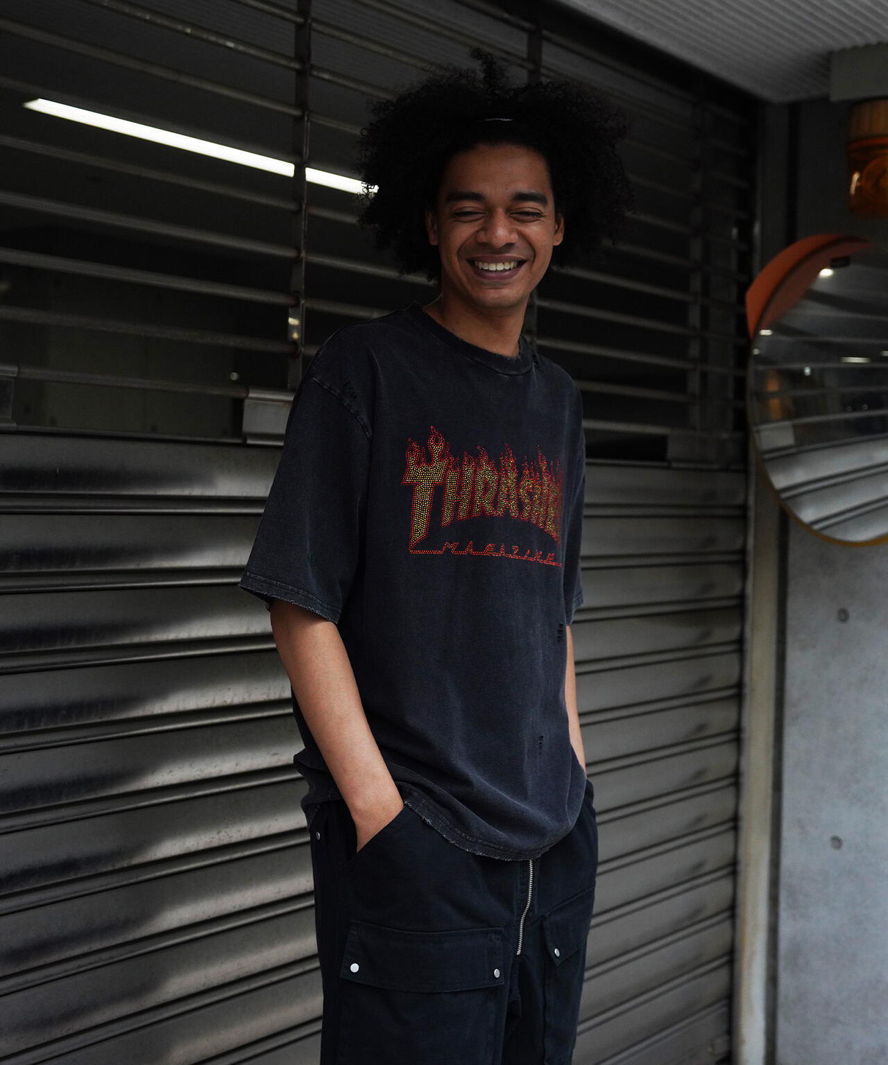 Thrasher/スラッシャー/【LHP別注】LINESTONE TEE/ラインストーンTシャツ