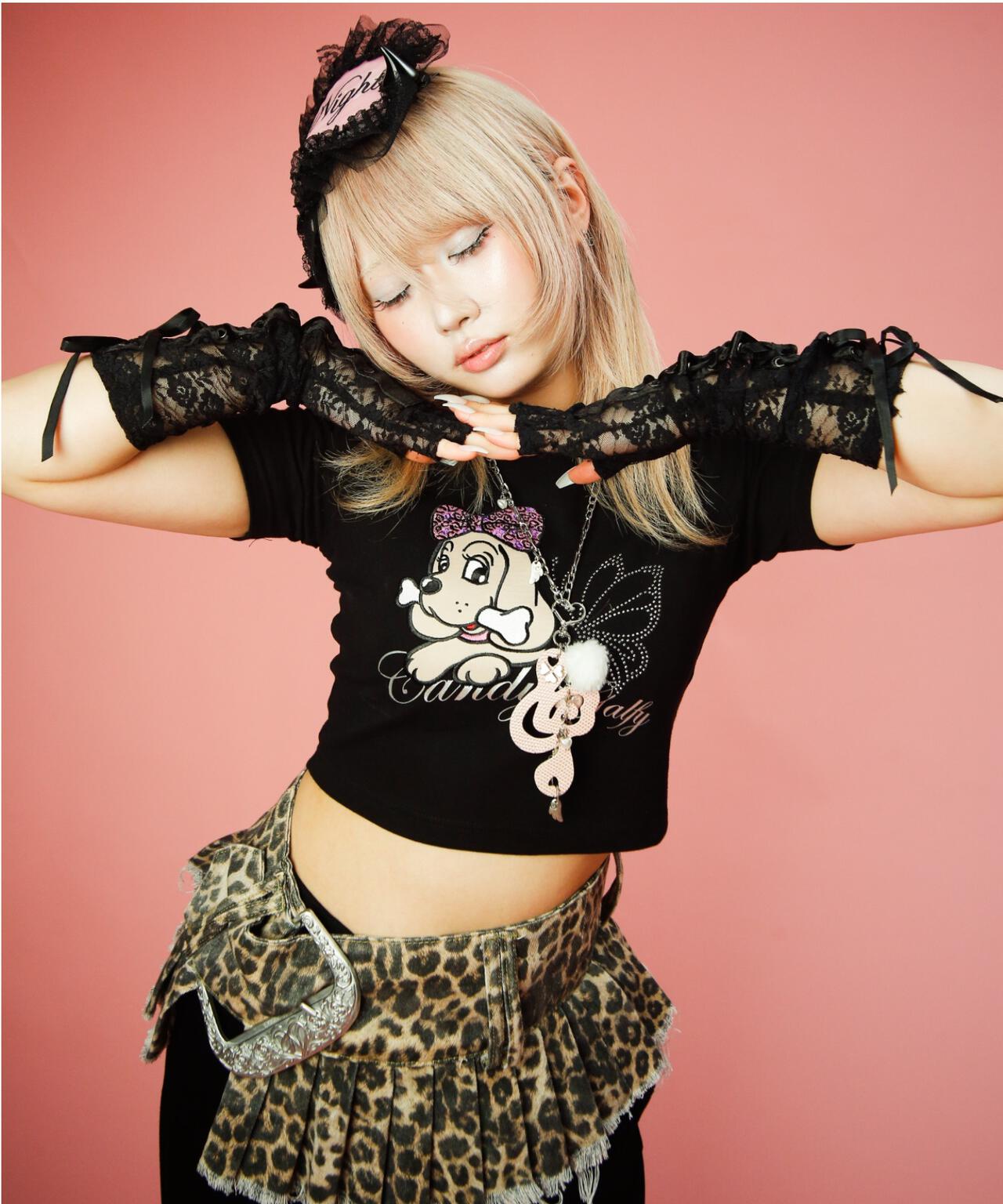CANDYGALFY/キャンディーガルフィー/ピカピカギャルちゃんバタフライチビTee/162065