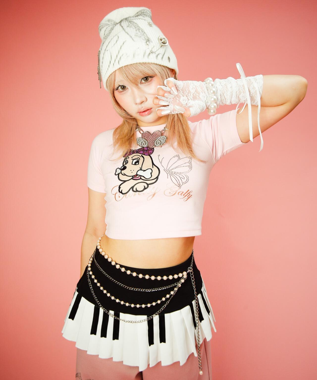 CANDYGALFY/キャンディーガルフィー/ピカピカギャルちゃんバタフライチビTee/162065