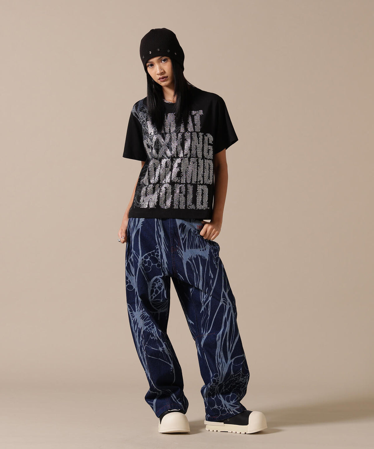 NoRemid/ノーリミッド/【LHP EXCLUSIVE】Logo Rhinestone S/S Tee