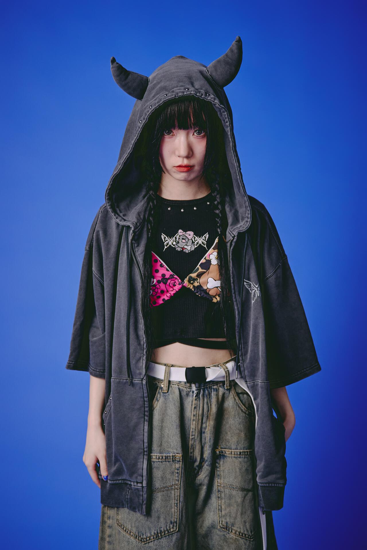 GALFY/ガルフィー/【LHP EXCLUSIVE】地雷ギャル リブ半袖TEE