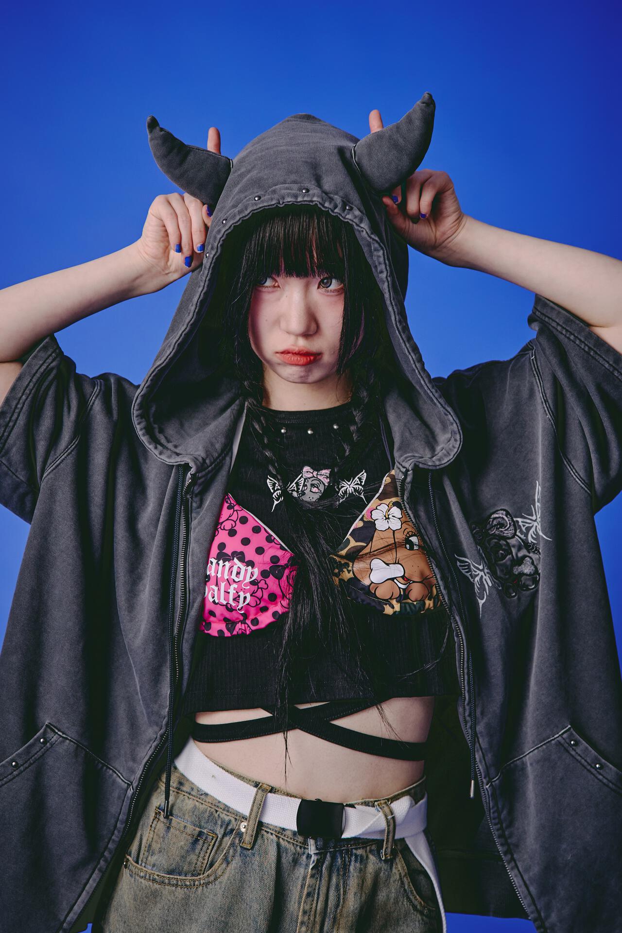 GALFY/ガルフィー/【LHP EXCLUSIVE】地雷ギャル リブ半袖TEE