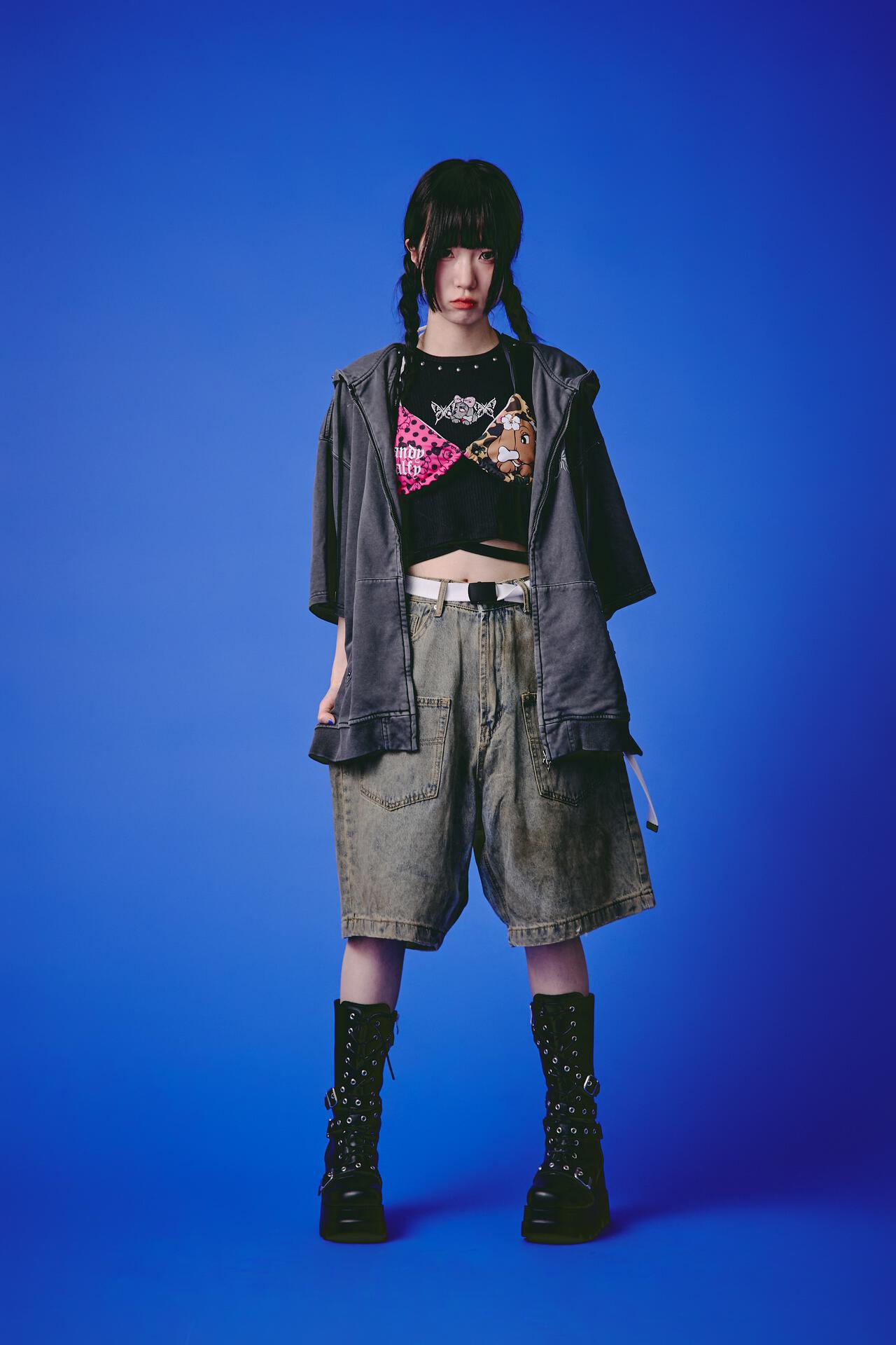 GALFY/ガルフィー/【LHP EXCLUSIVE】地雷ギャル リブ半袖TEE