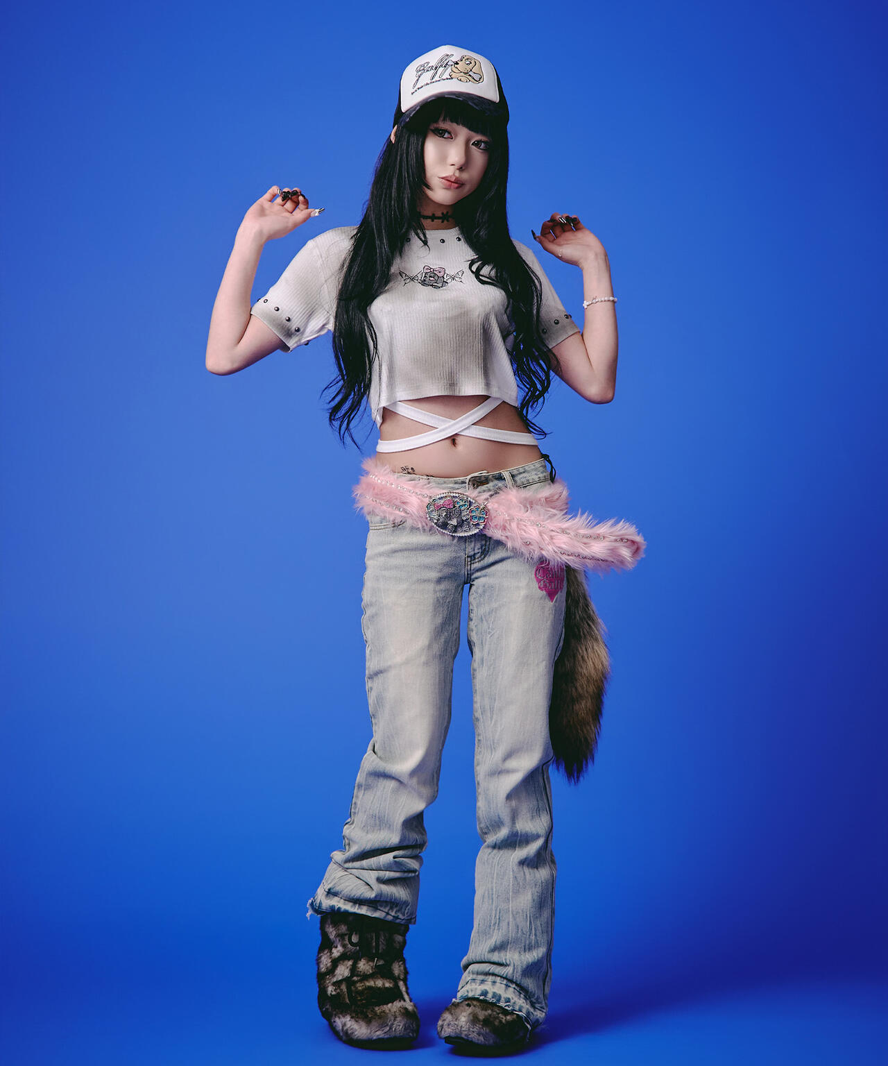 GALFY/ガルフィー/【LHP EXCLUSIVE】地雷ギャル リブ半袖TEE