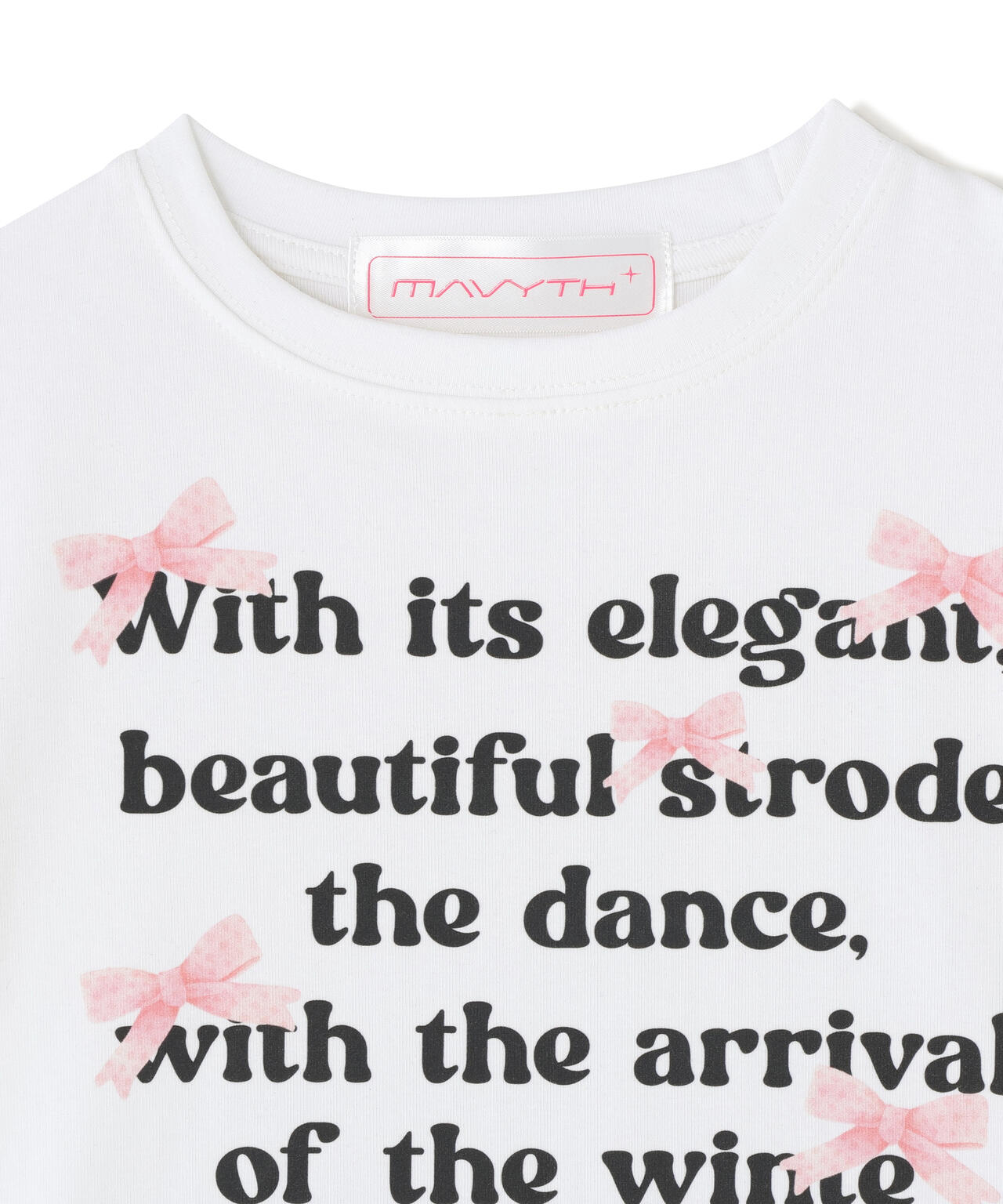 MAVYTH/メヴィス/LETTERRING RIBBON TEE