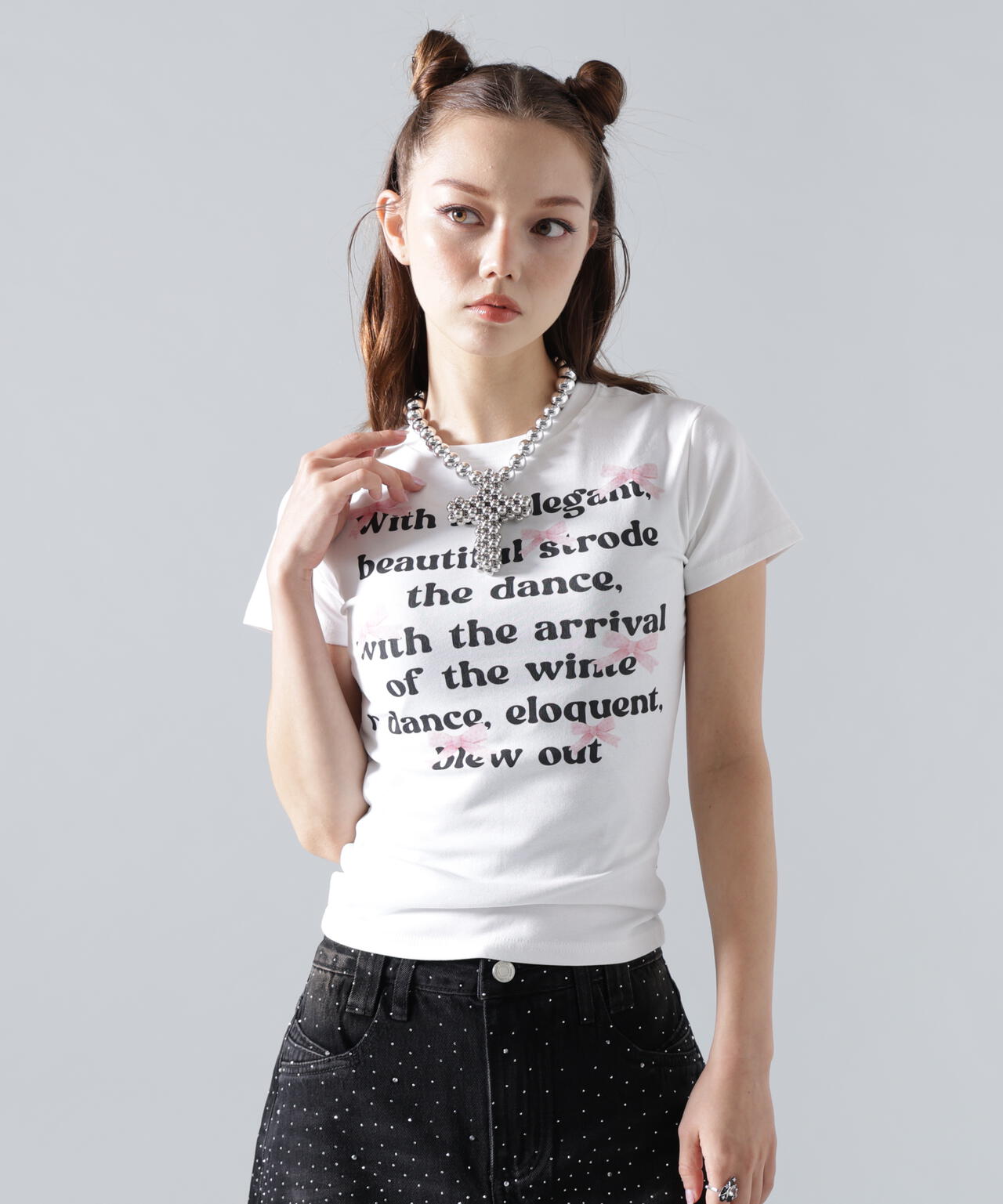 MAVYTH/メヴィス/LETTERRING RIBBON TEE