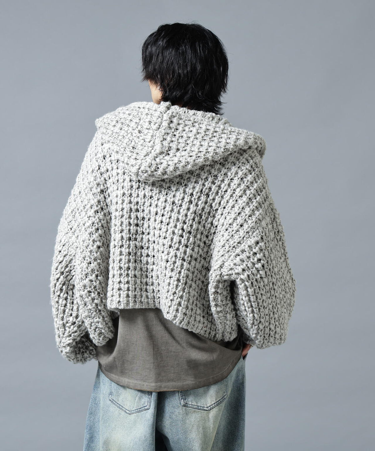DankeSchon/ダンケシェーン/WAFFLE KNIT ZIP HOODIE