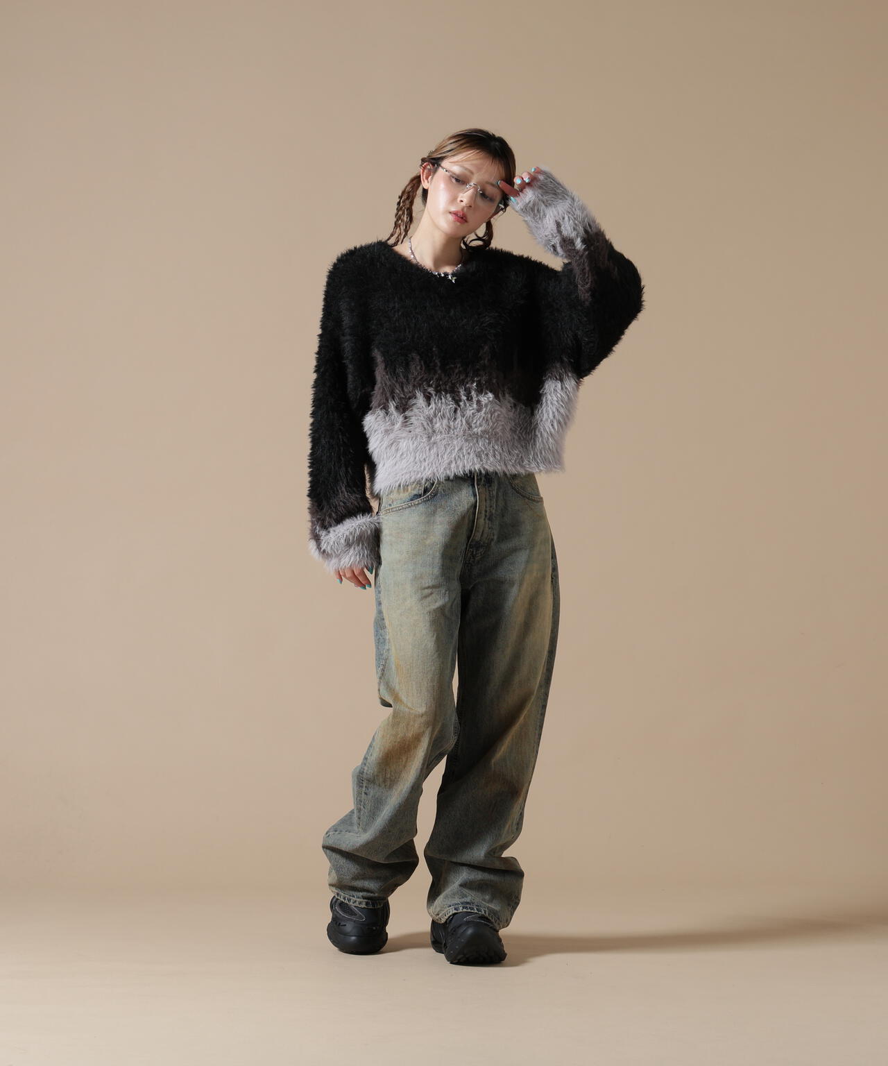 DankeSchon/ダンケシェーン/WOMEN SHAGGY KNIT