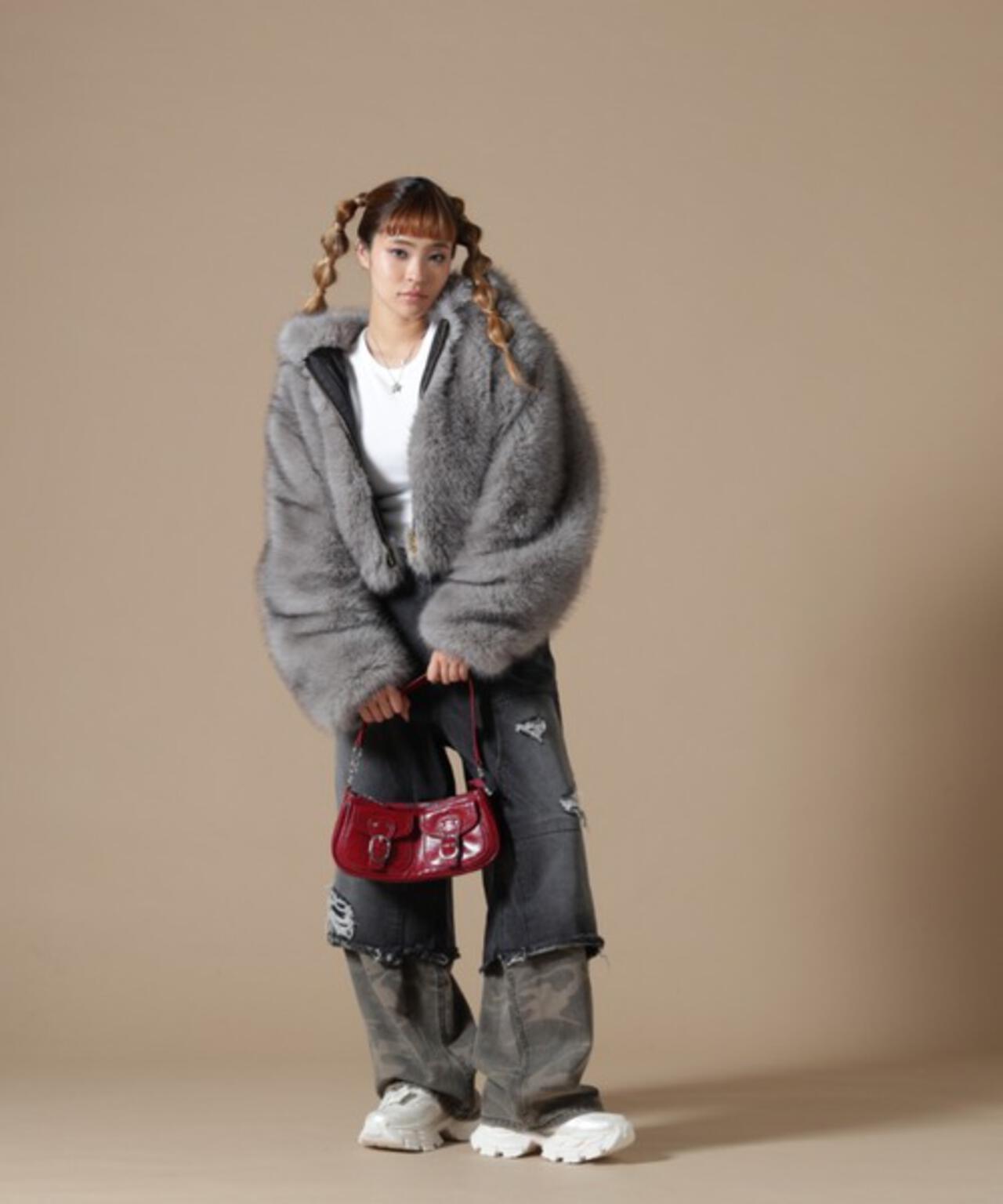 DankeSchon/ダンケシェーン/WOMEN ECO FUR HOOD BLOUSON