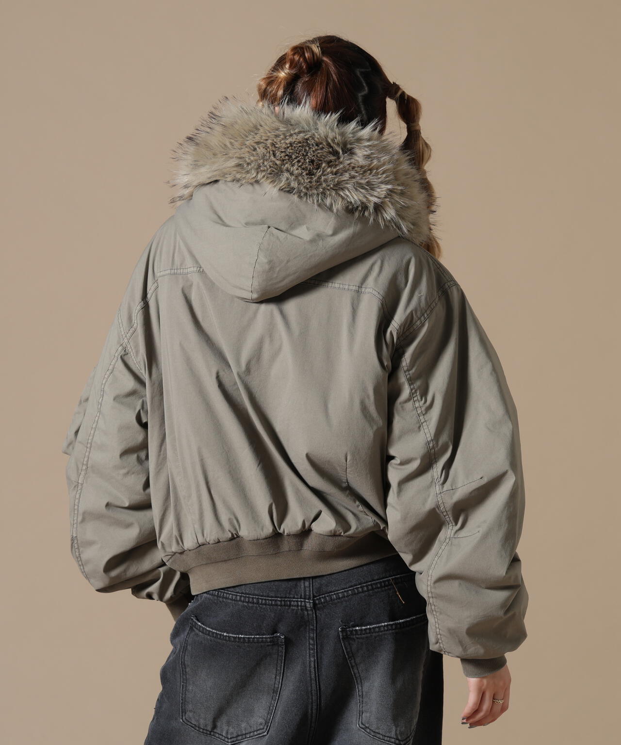 DankeSchon/ダンケシェーン/WOMEN COTTN NYLON FUR BLOUSON