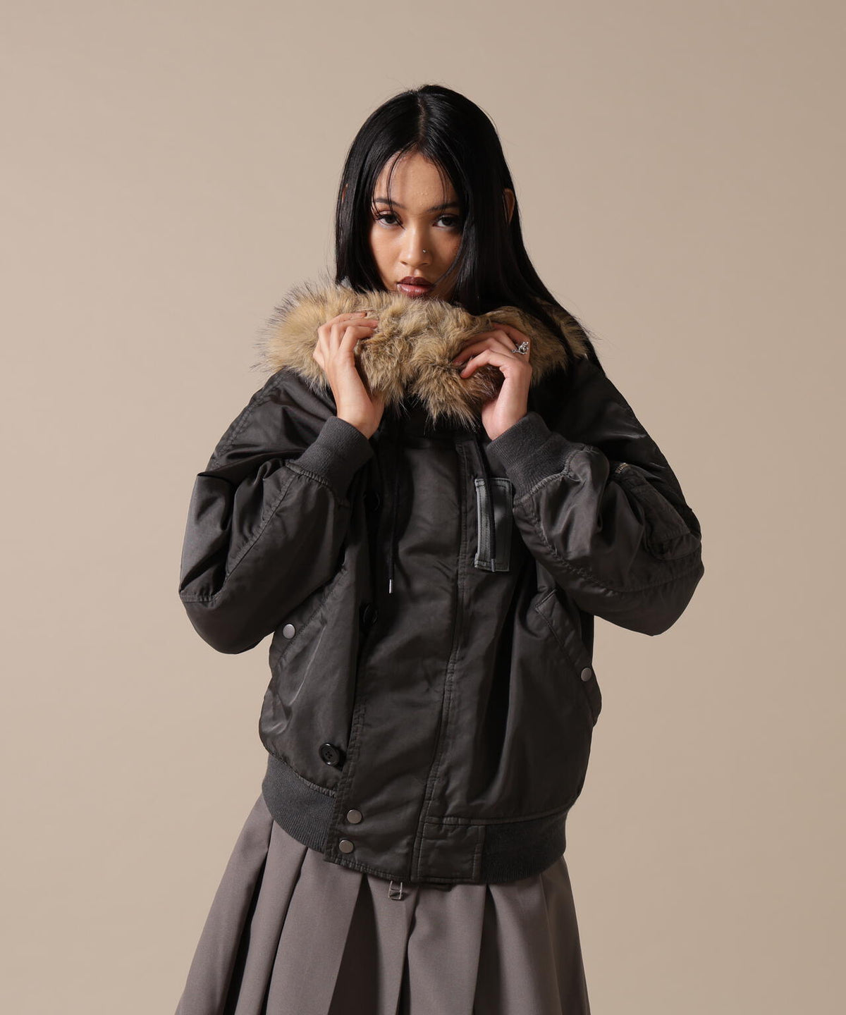 DankeSchon/ダンケシェーン/WOMEN ASUTEX NYLON TWILL N2B