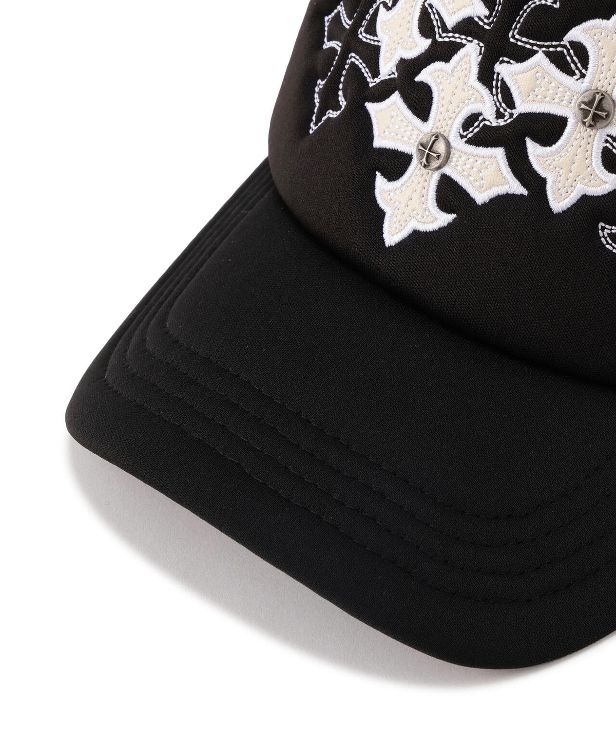 SUPPLIER/サプライヤー/Multiple Cross Leather Patch Mesh Cap