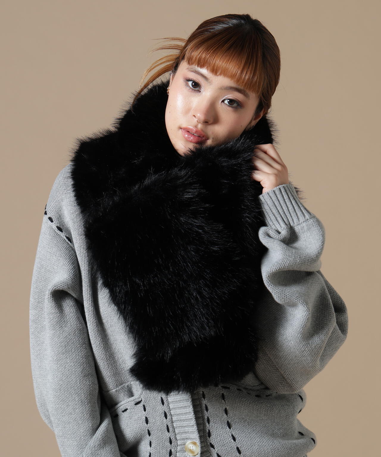 DankeSchon/ダンケシェーン/WOMEN ECOFUR MUFFLER