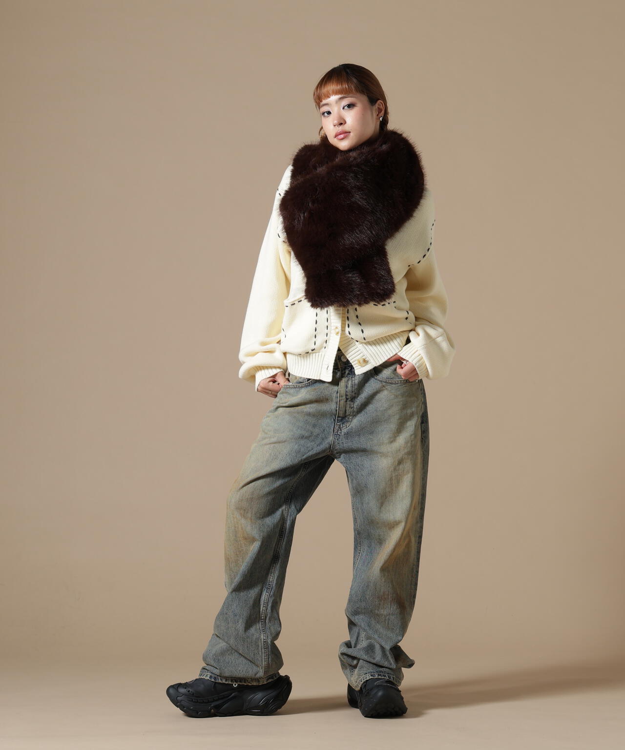 DankeSchon/ダンケシェーン/WOMEN ECOFUR MUFFLER