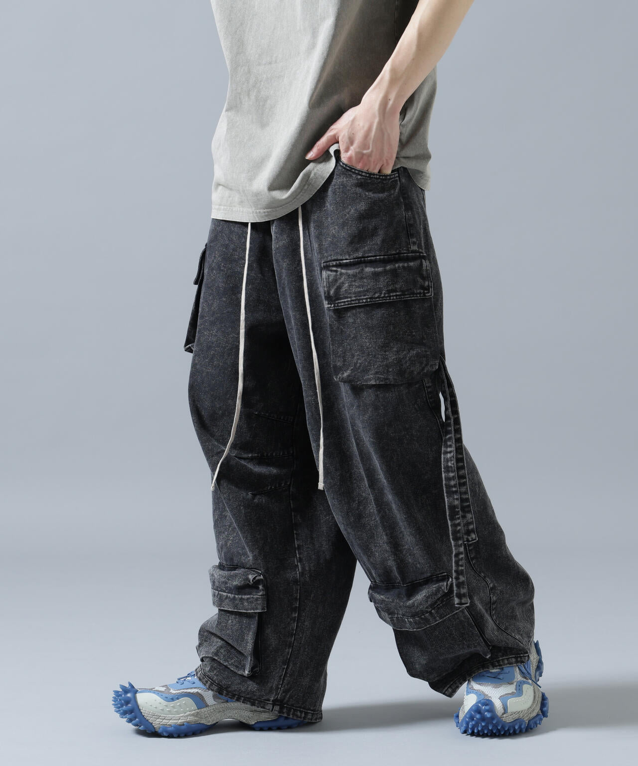 【WEB&DEPOT限定】DankeSchon/ダンケシェーン/MULTI POCKET DENIM CARGO PANTS