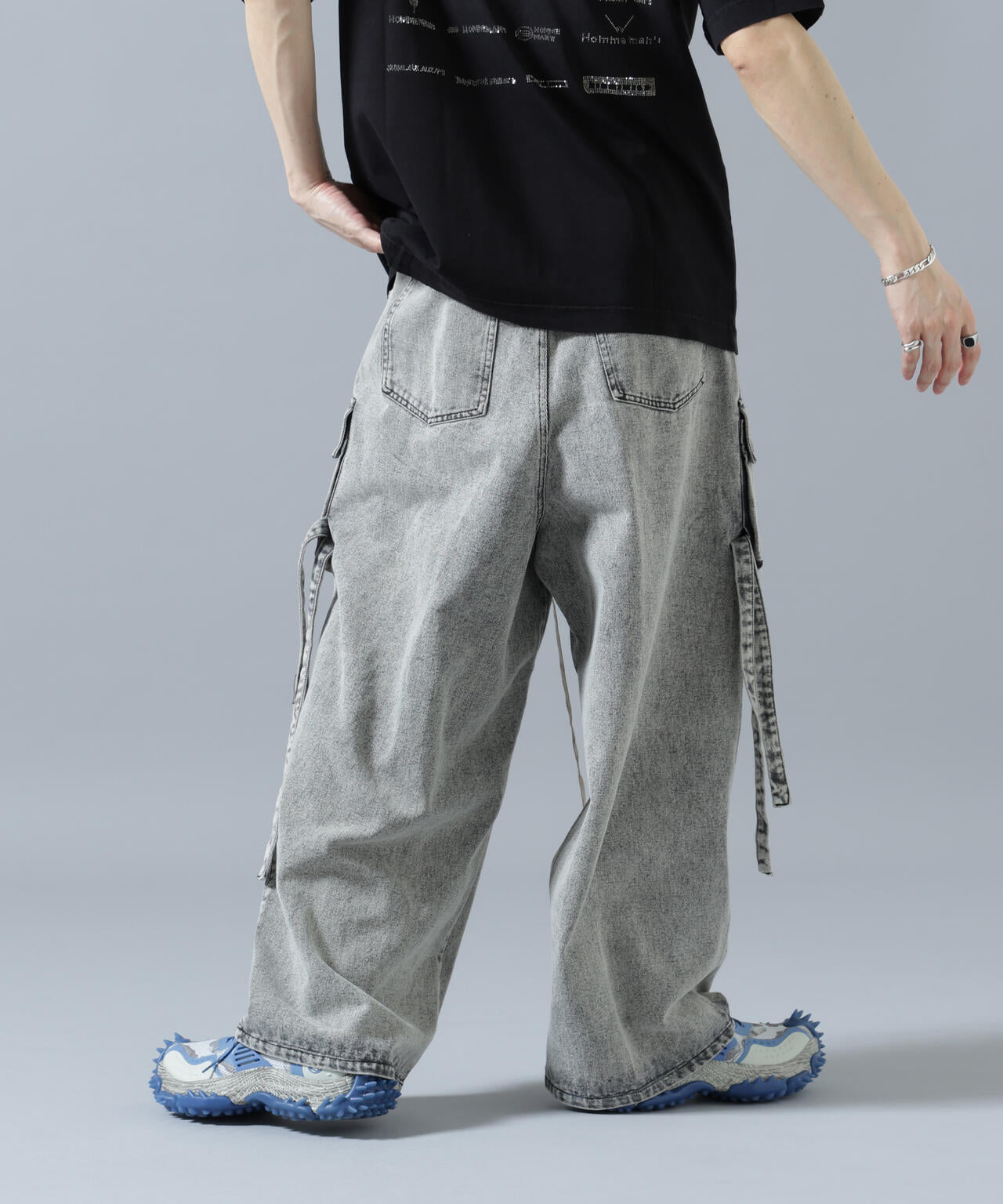 【WEB&DEPOT限定】DankeSchon/ダンケシェーン/MULTI POCKET DENIM CARGO PANTS