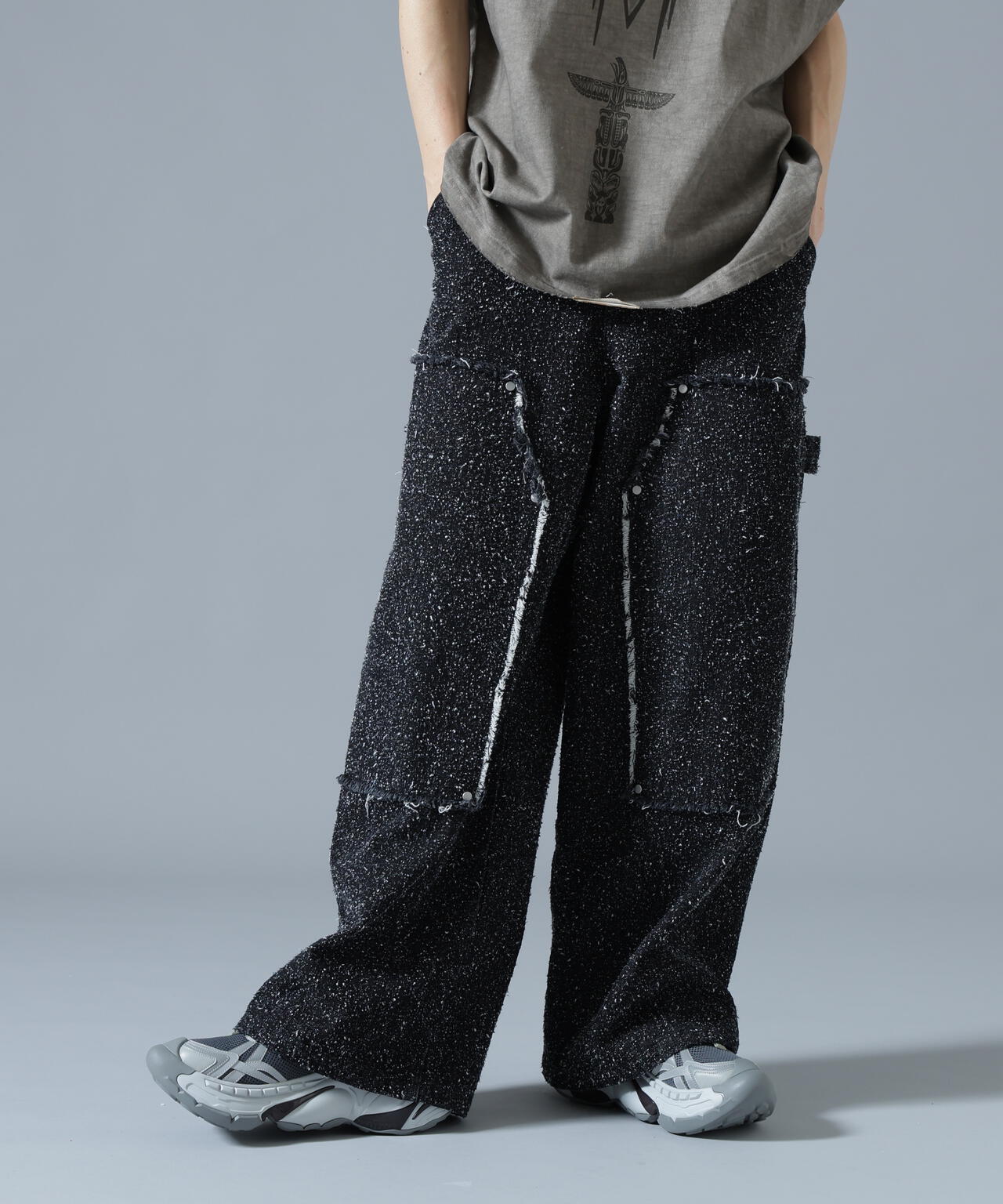 DankeSchon/ダンケシェーン/NEEDLEPUNCH DENIM W-KNEE PANTS