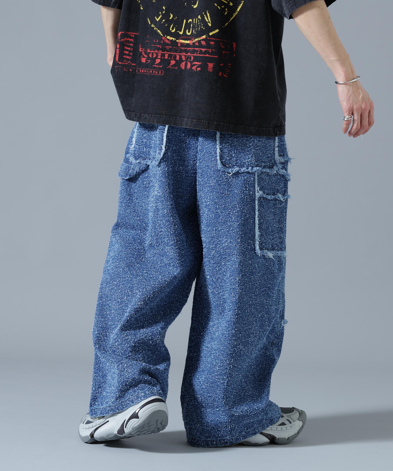 DankeSchon/ダンケシェーン/NEEDLEPUNCH DENIM W-KNEE PANTS