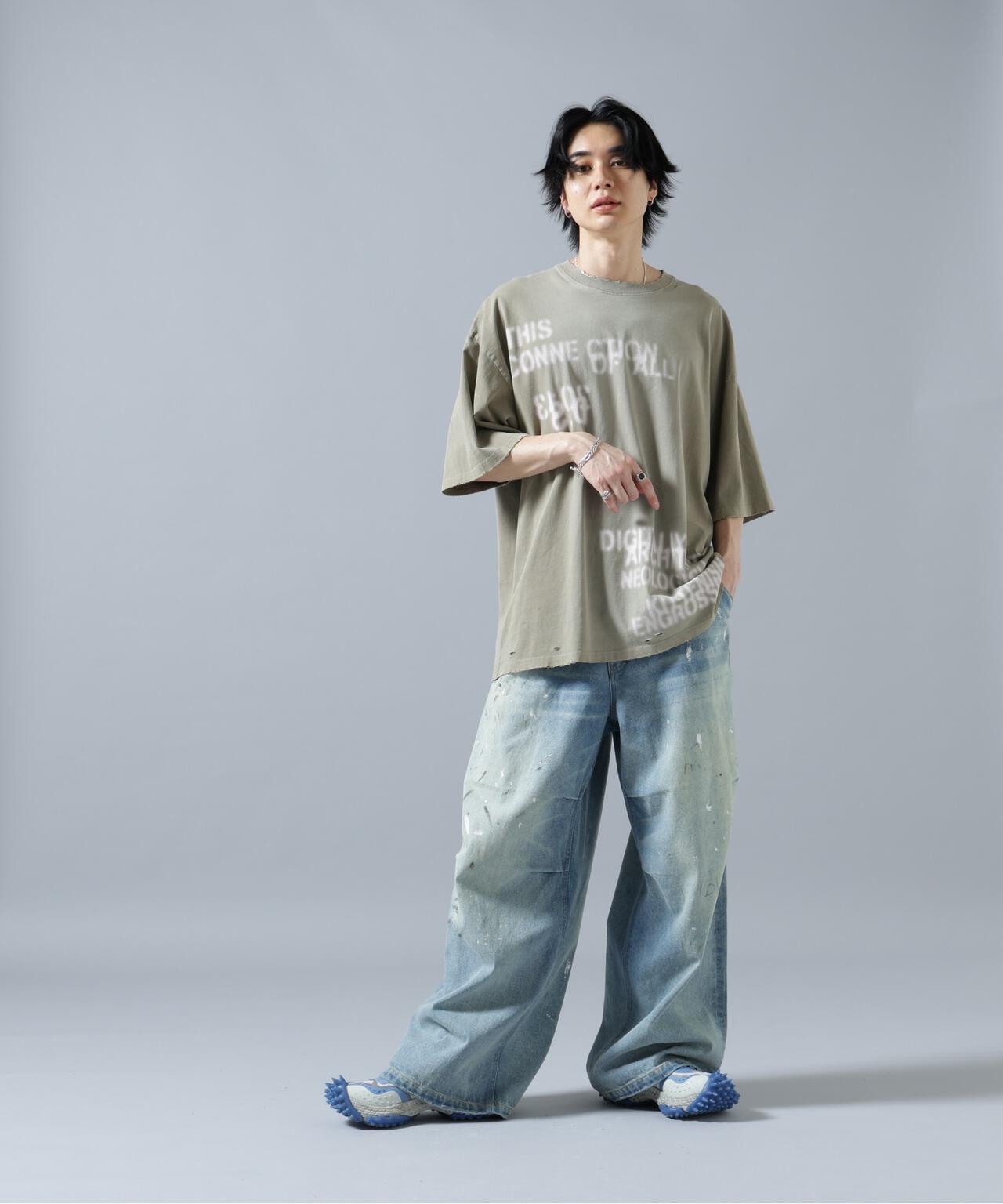 DankeSchon/ダンケシェーン/12oz BAGGY JEANS/PAINT