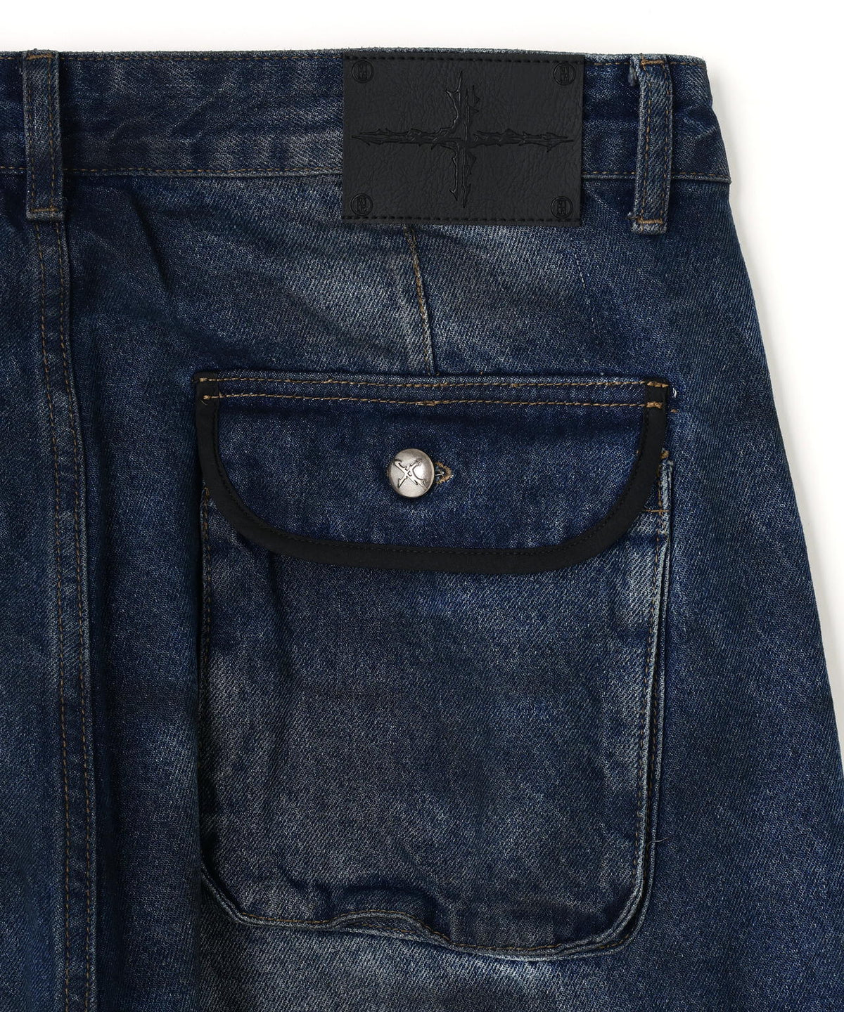 NOT4NERD/ノットフォーナード/Dirty Washed Parachute Cargo Denim Pants