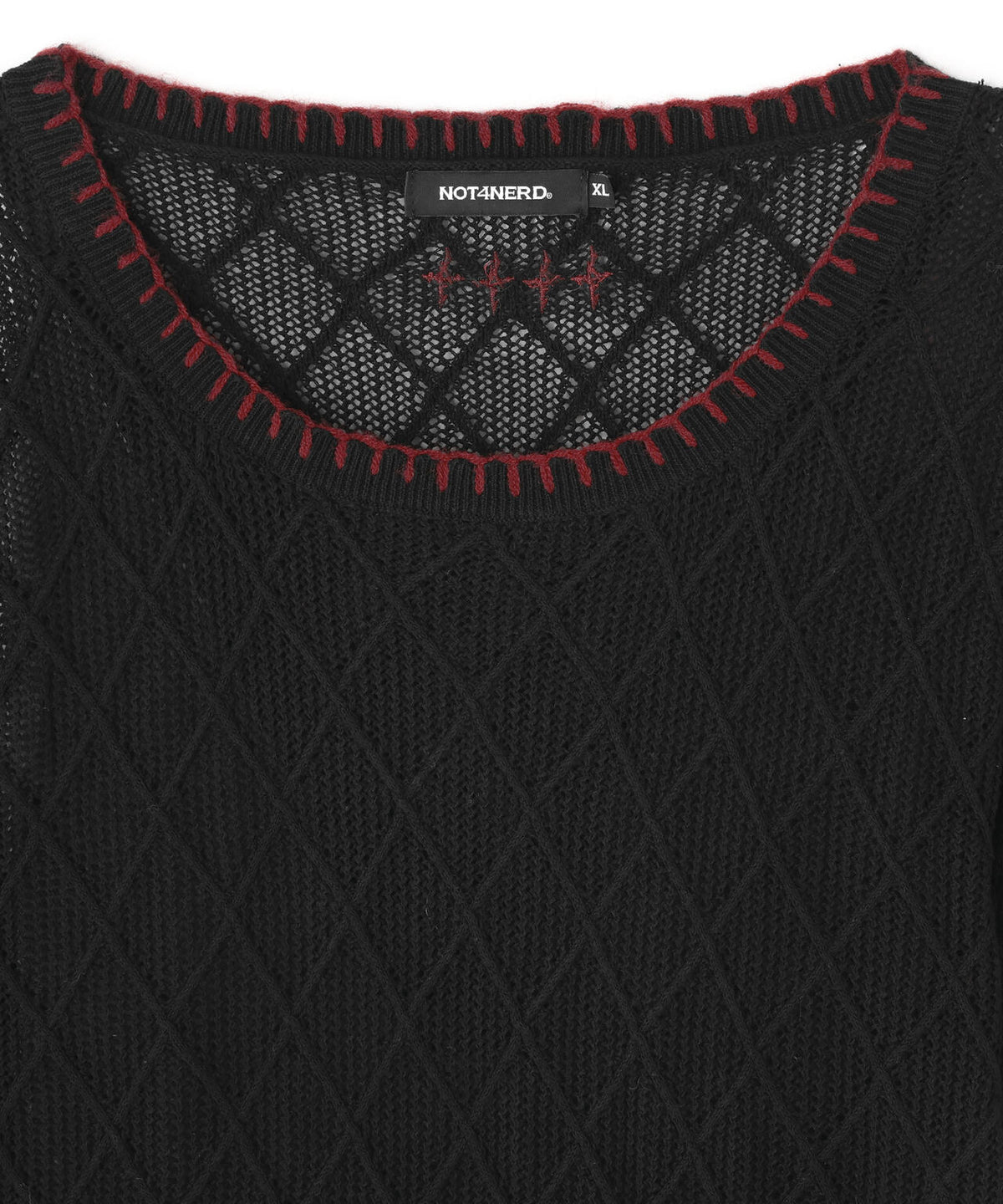 NOT4NERD/ノットフォーナード/Distressed Contrast Hand Stitch Knit