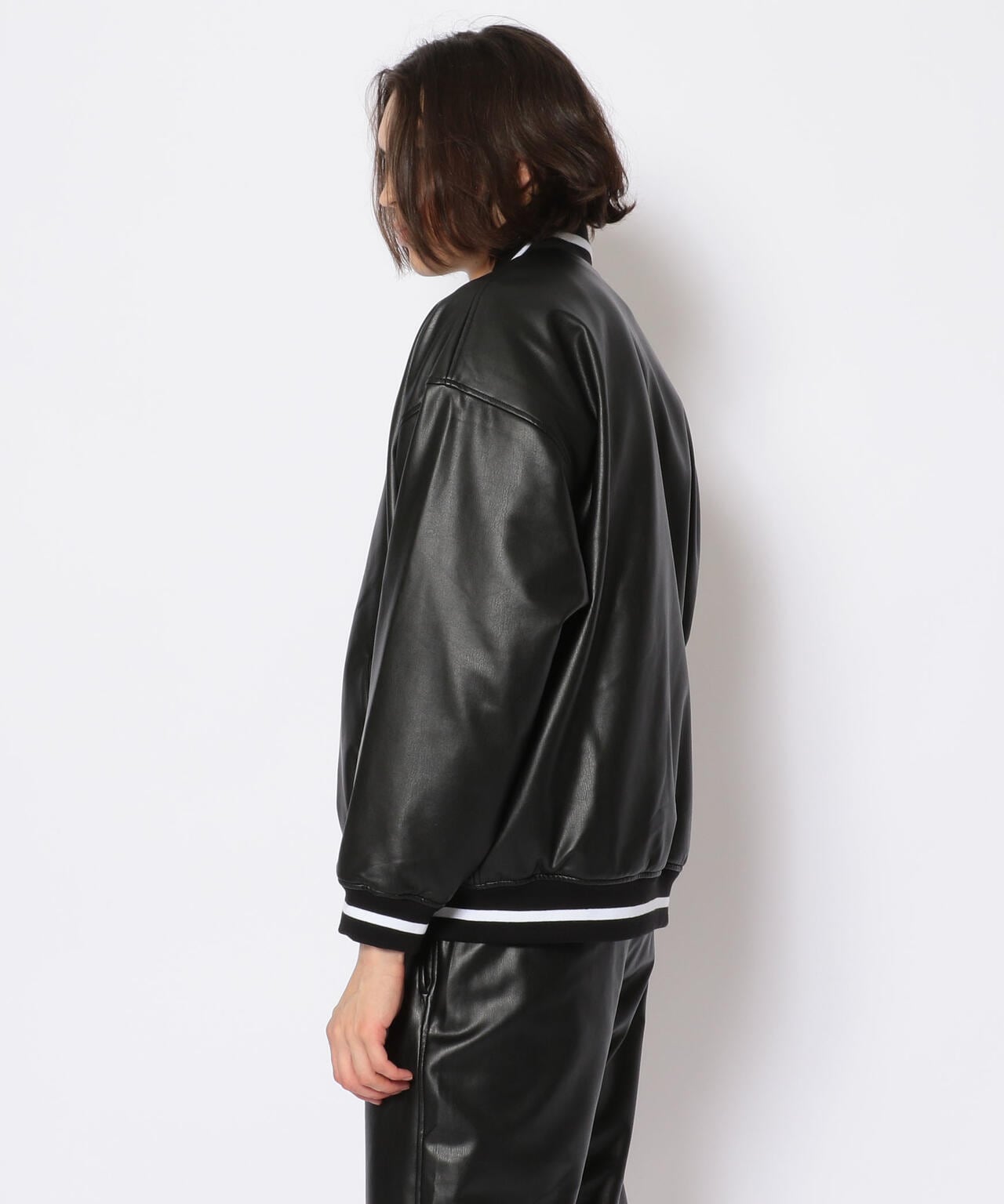 LUSOR（ルーソル）Ecoleather Stadium jumper エコレザースタジャン