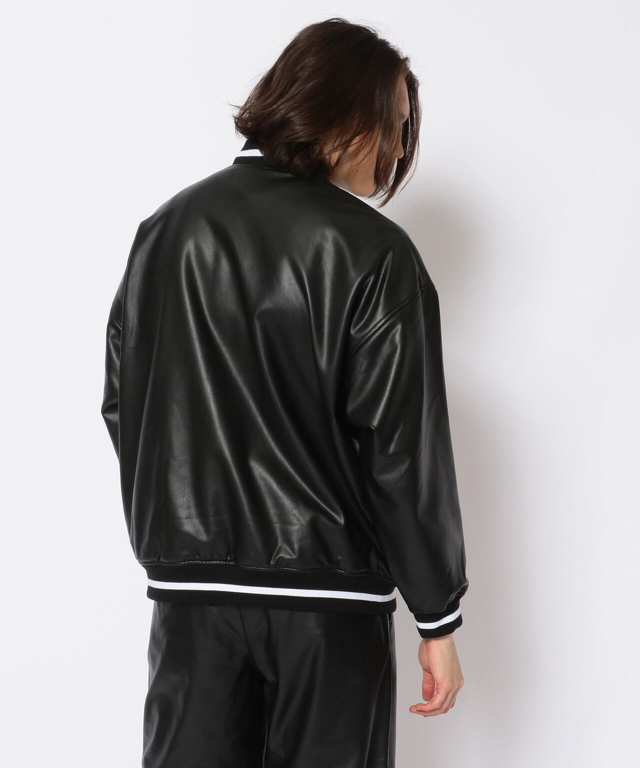 LUSOR（ルーソル）Ecoleather Stadium jumper エコレザースタジャン